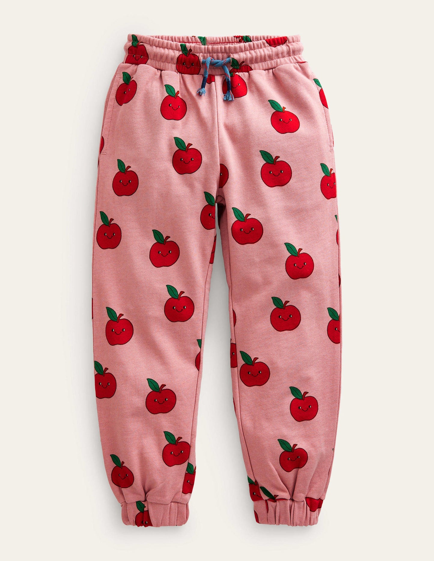 Printed Joggers-Almond Pink Apples