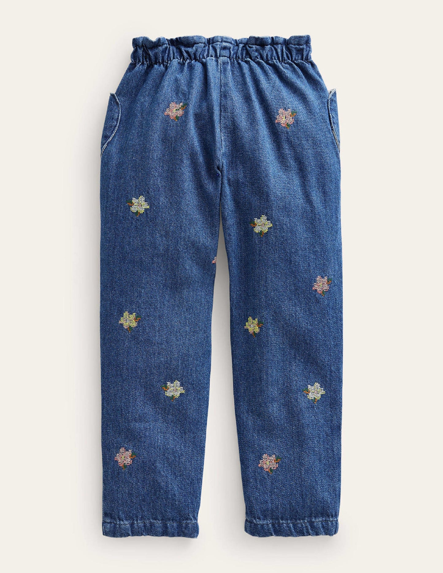 Bestickte Hose zum Hineinschlüpfen-Medium-Vintage-Stickerei