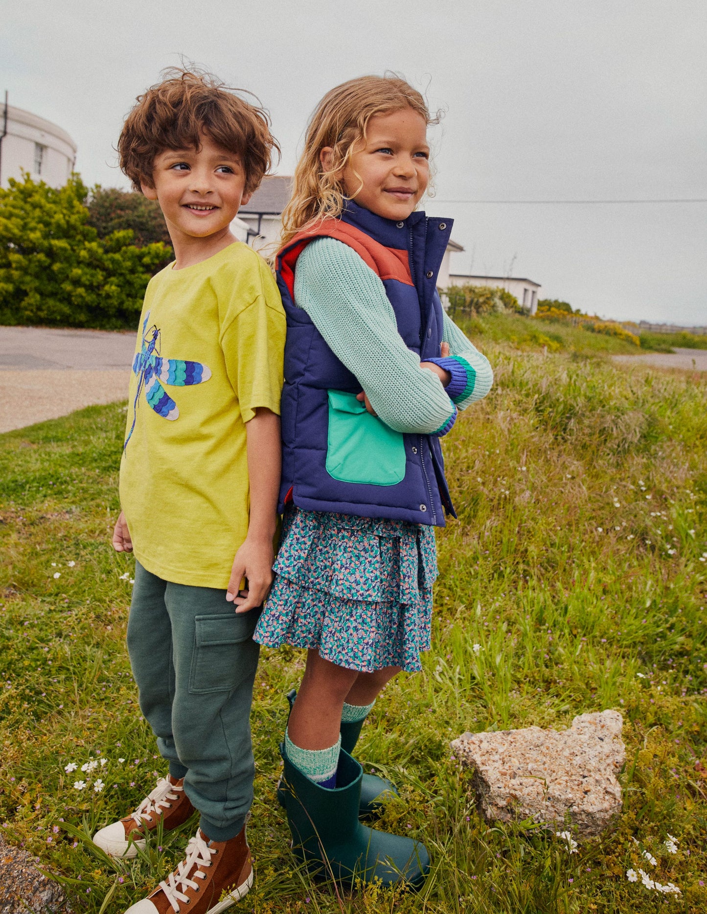 Gestufter Minirock-Kiesblau Mikro-Blume