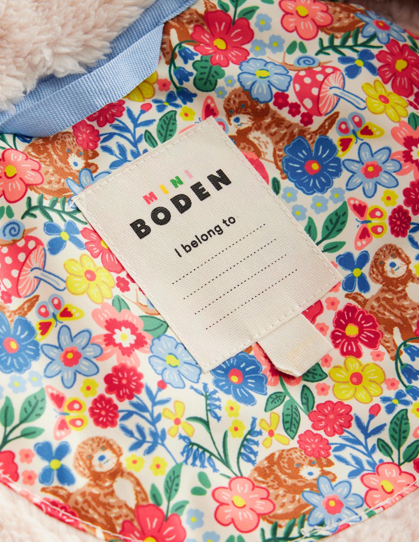 Anorak mit Sherpa-Futter-Bunt Winzige Welpen