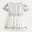 Besticktes Kleid mit Raffungen-Vanille