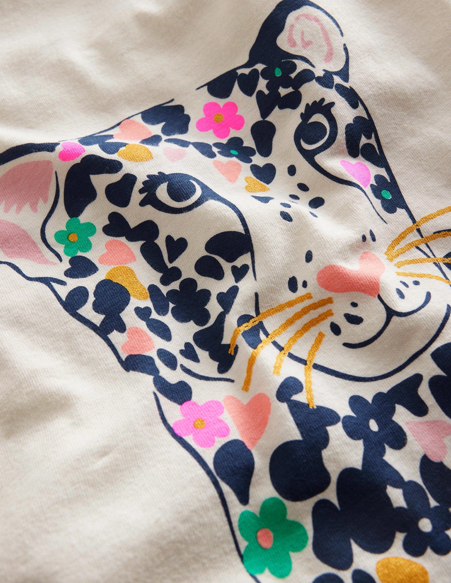 T-Shirt mit Motiv-Vanille, Leopard