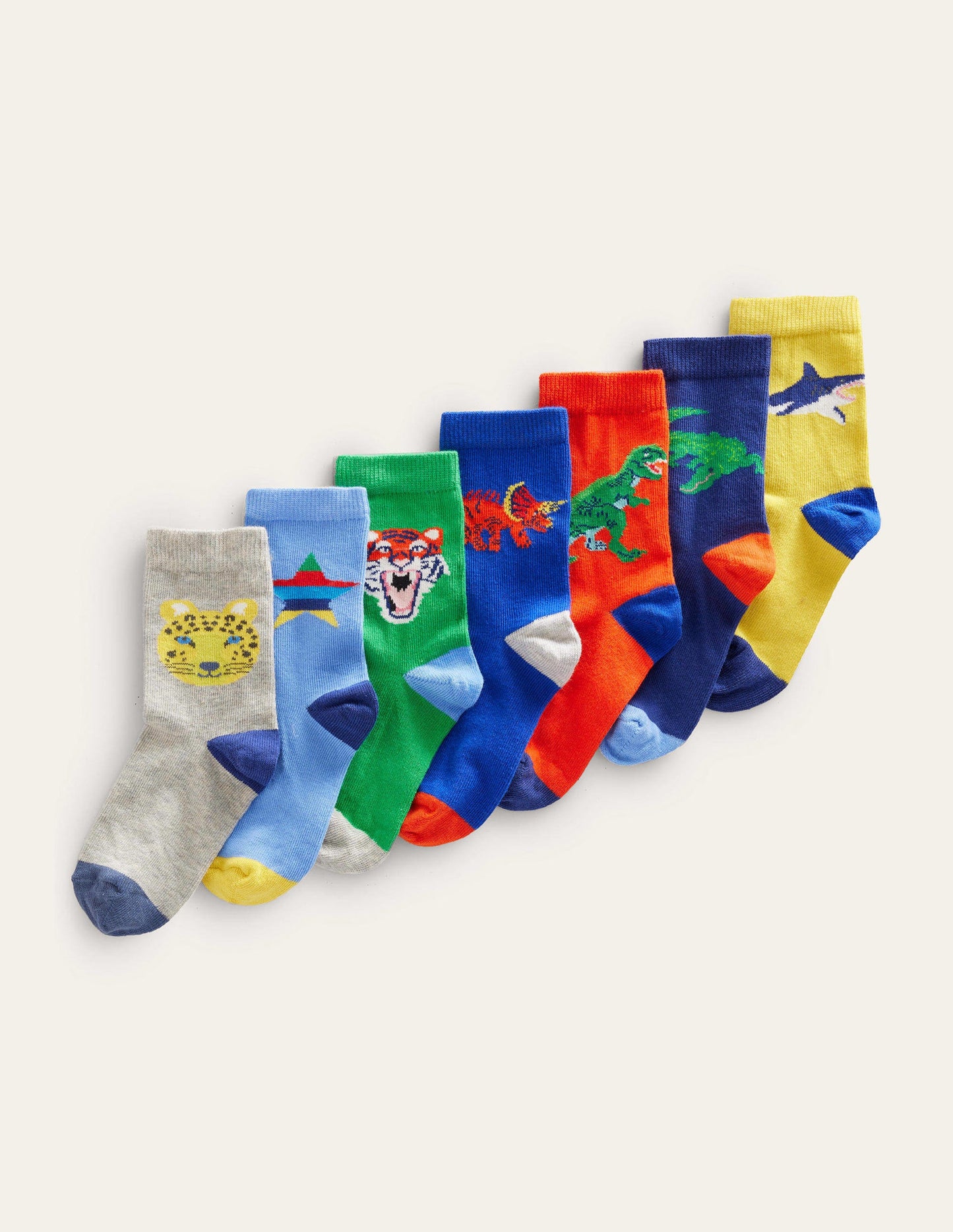 Box mit Socken im 7er-Pack-Bunte Tiere