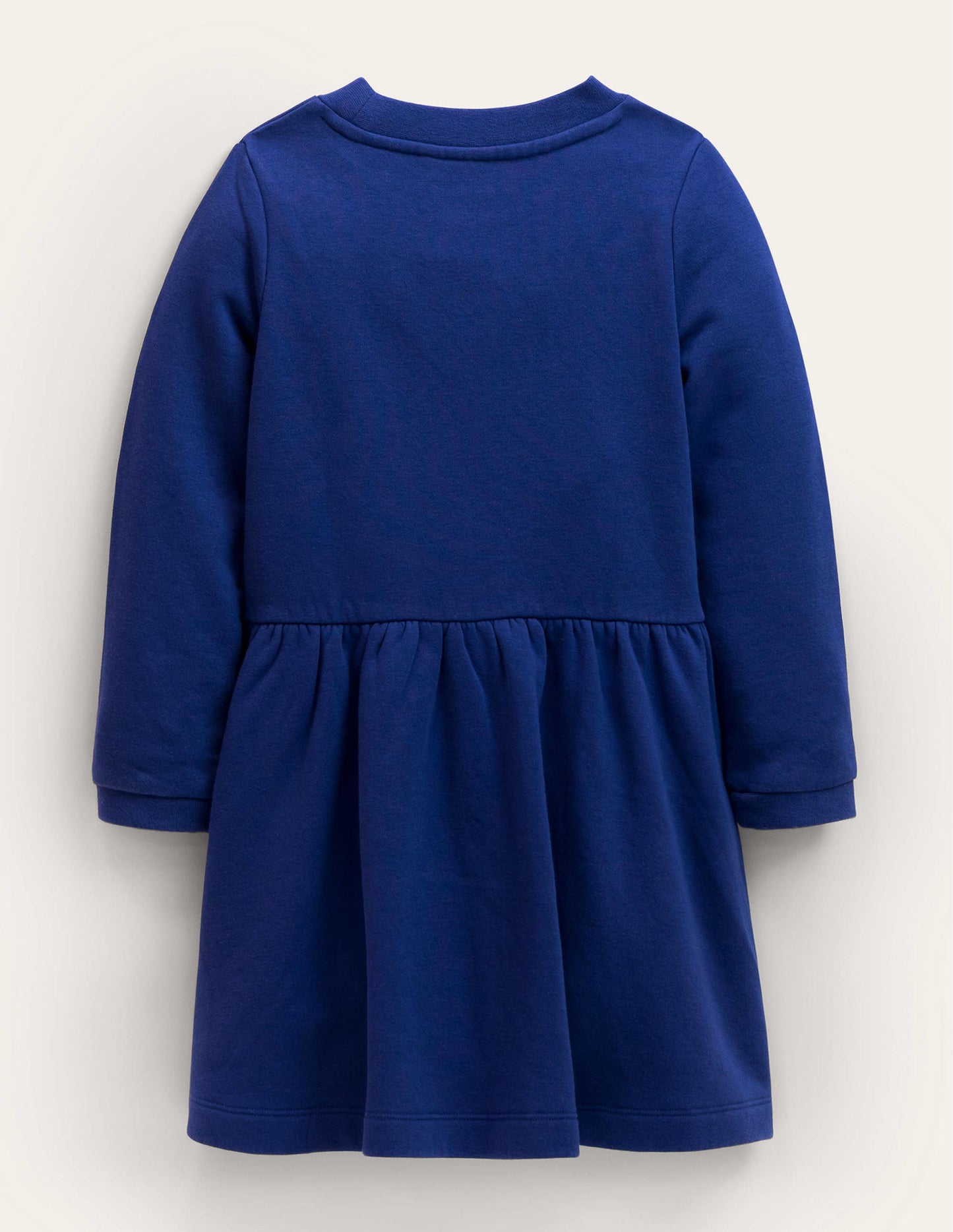 Embroidered Sweatshirt Dress-Starboard Blue Embroidery
