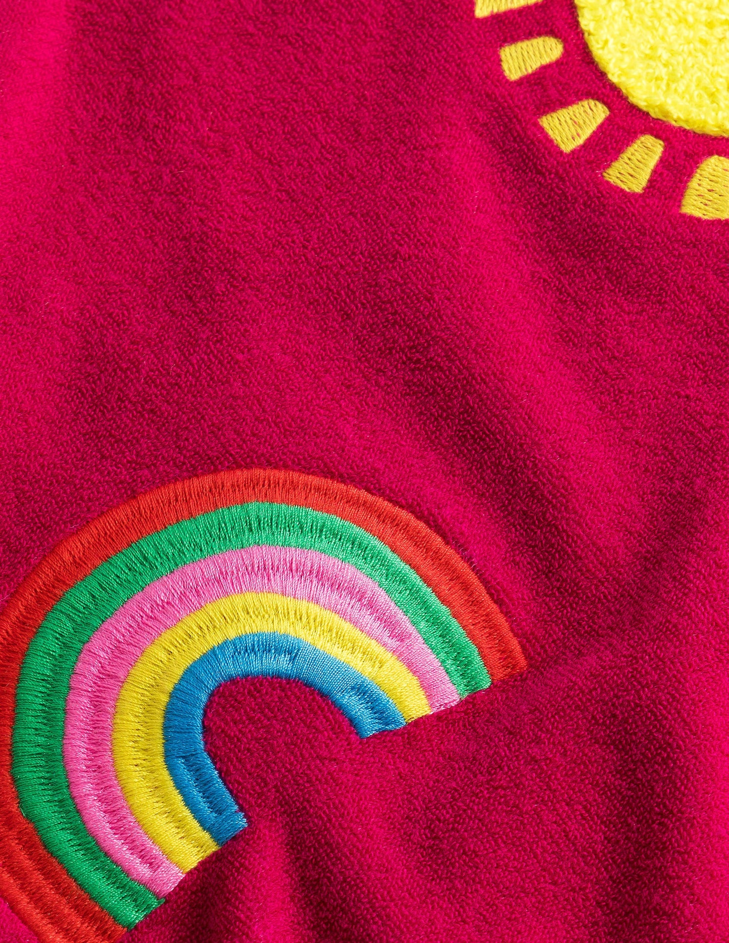 Frottee-Sweatshirt mit Motiv-Zuckerstangenrosa