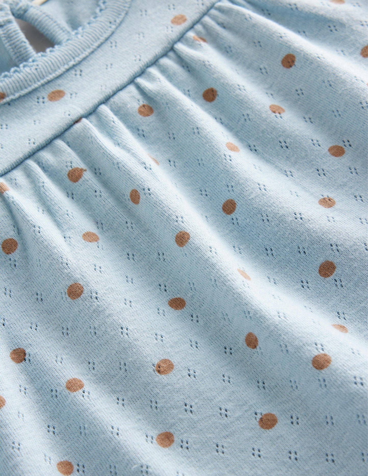 Pointelle-Oberteil-Surfblau