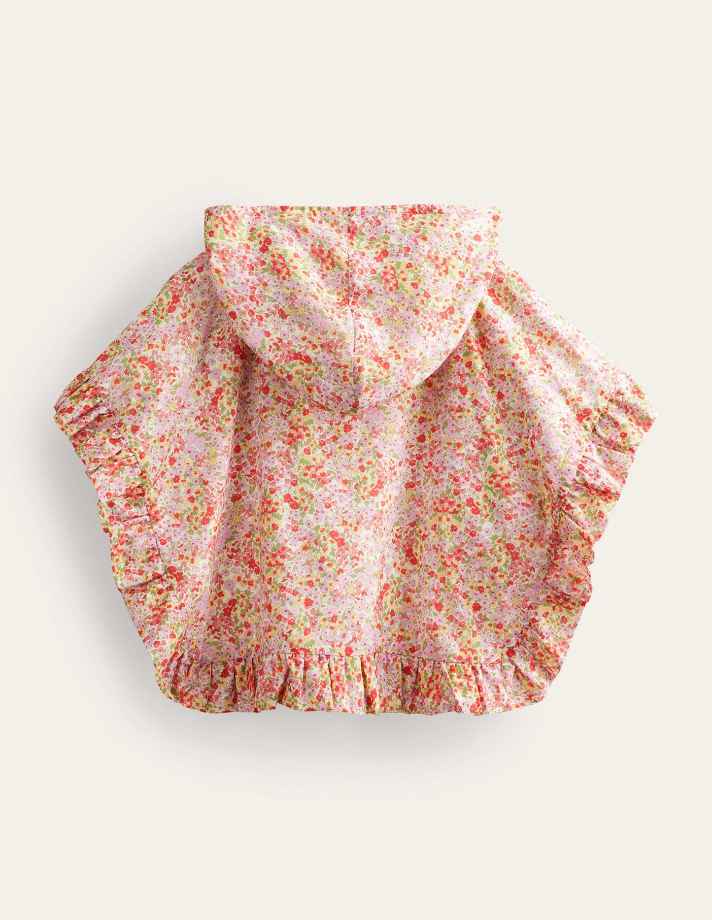 Poncho-Hoodie aus Frottee-Frühlingsblumen