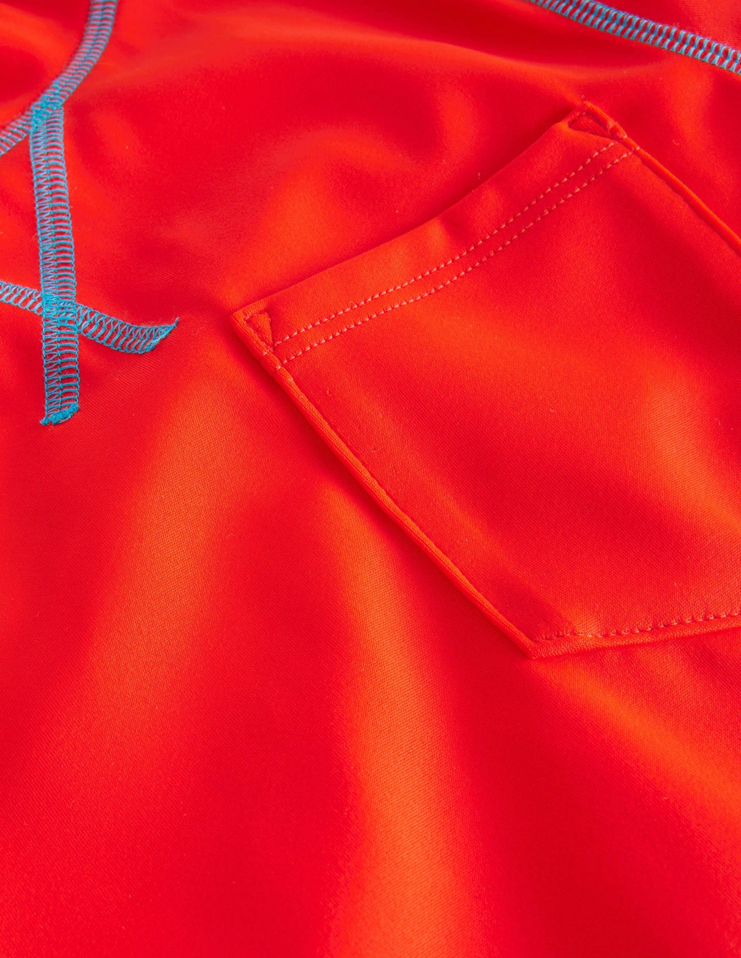 Kurzärmliges Badeshirt-Feuerrot