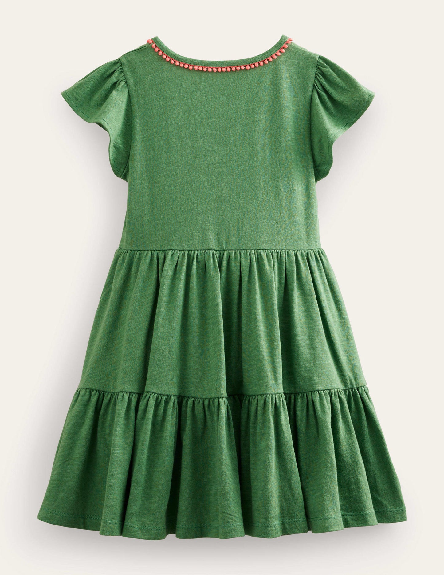 Jerseykleid mit Tellerrock-Safarigrün