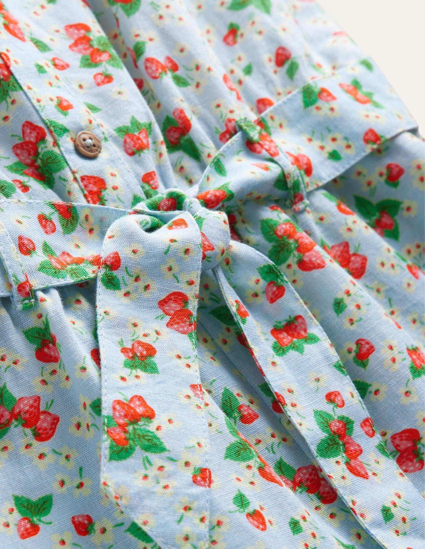 Einteiler mit Rüschen-Surfblau, Erdbeeren/Blümchen