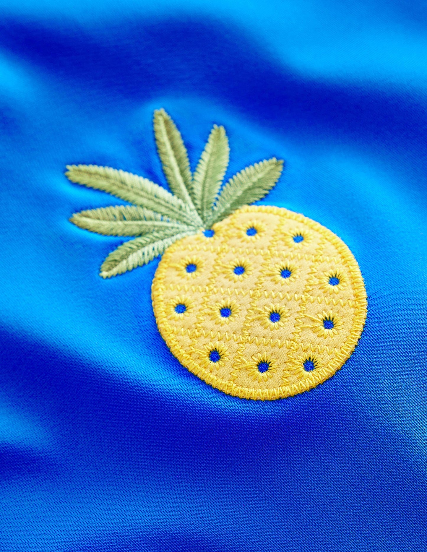 Badeanzug mit Obst-Applikation-Blau