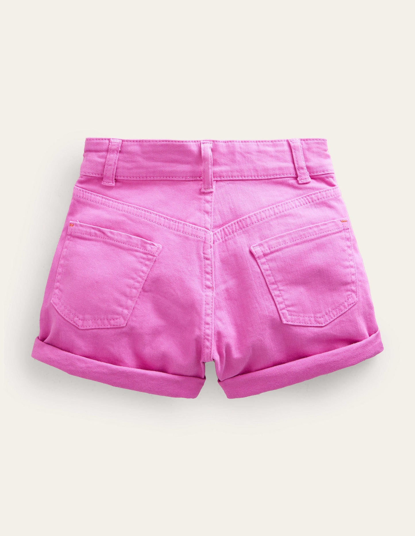 Denimshorts mit hoher Taille-Rosarot