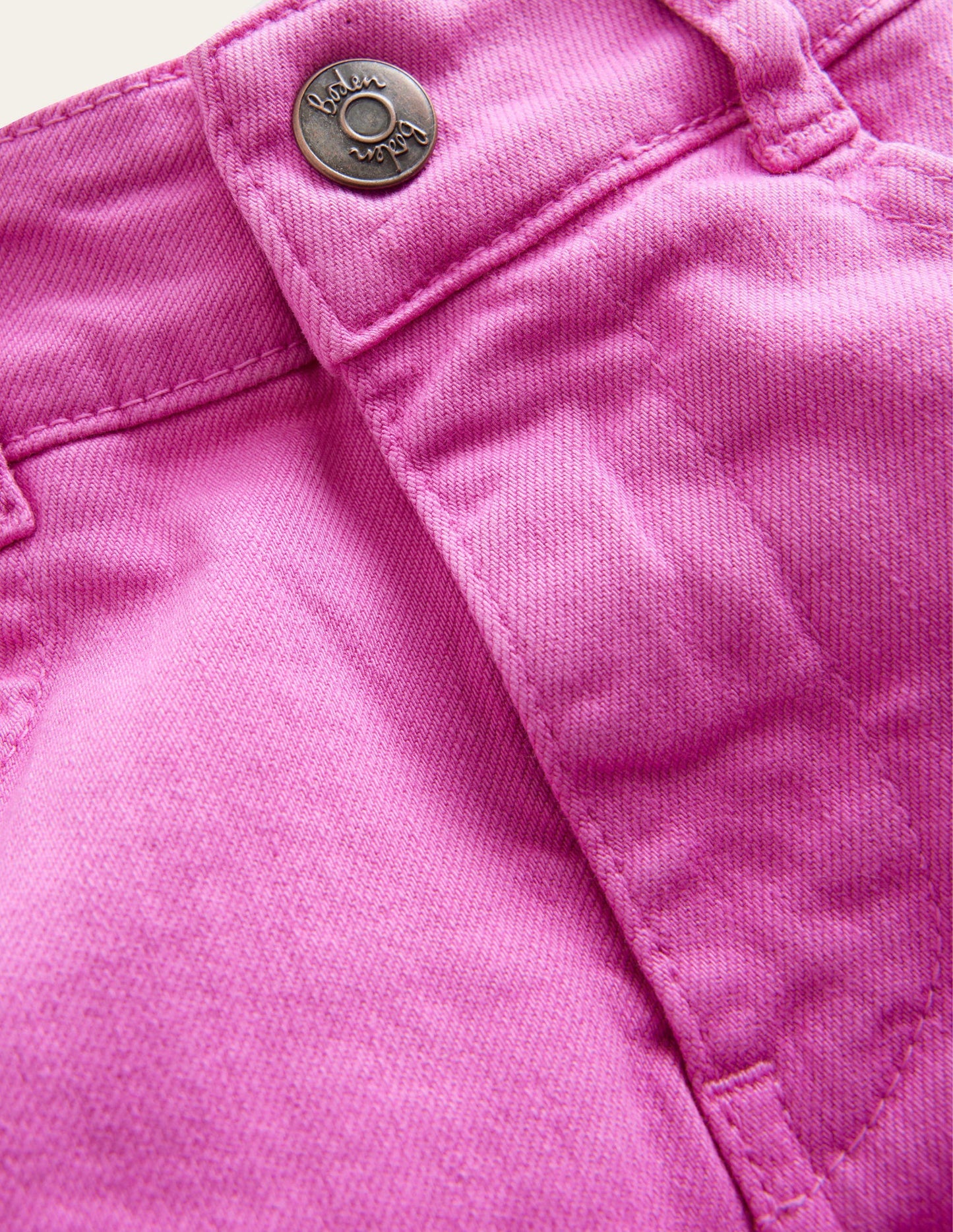 Denimshorts mit hoher Taille-Rosarot