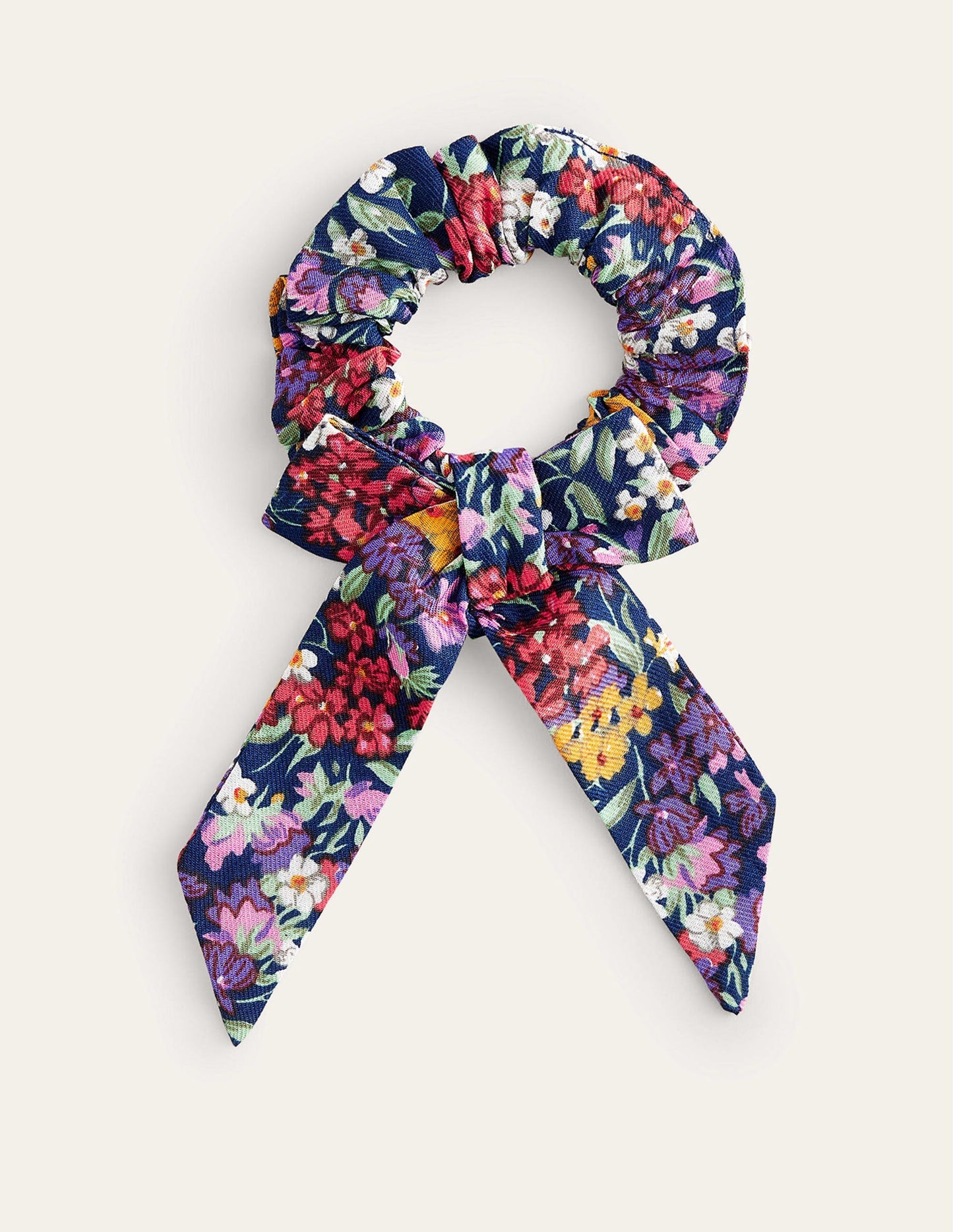Scrunchie mit Schleife-Bunt Geblümt