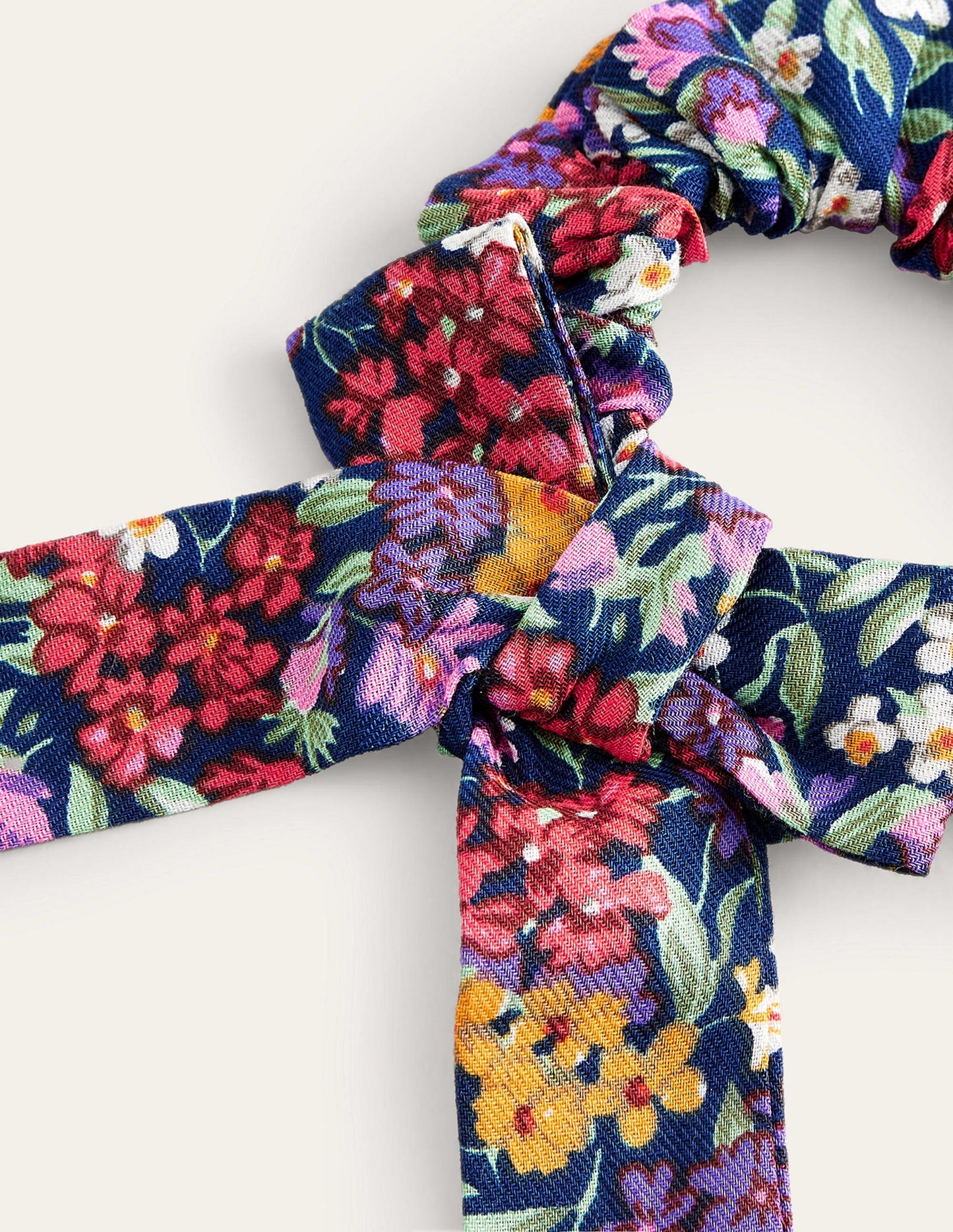 Scrunchie mit Schleife-Bunt Geblümt