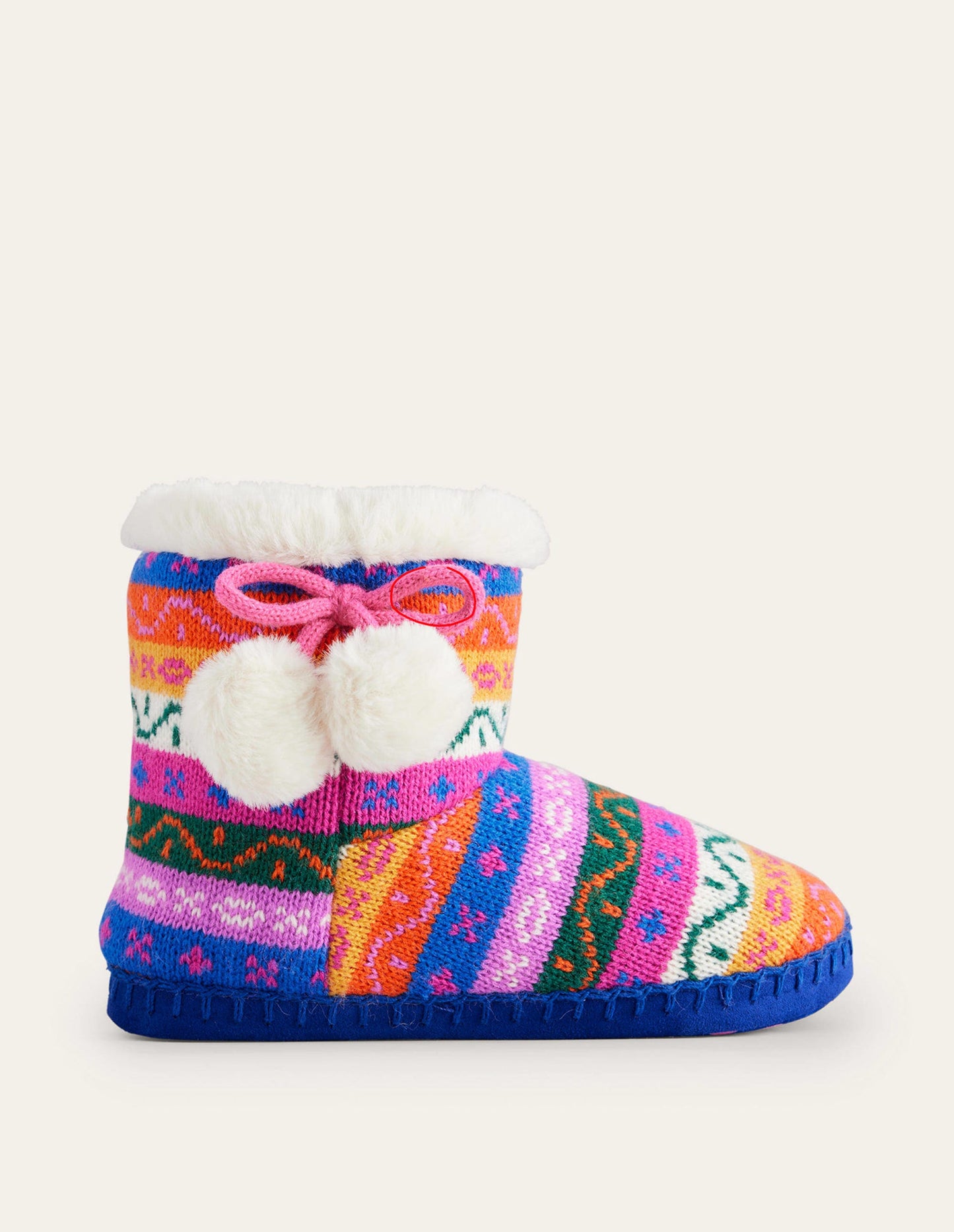 Slipper-Stiefel-Bunt Gestreift