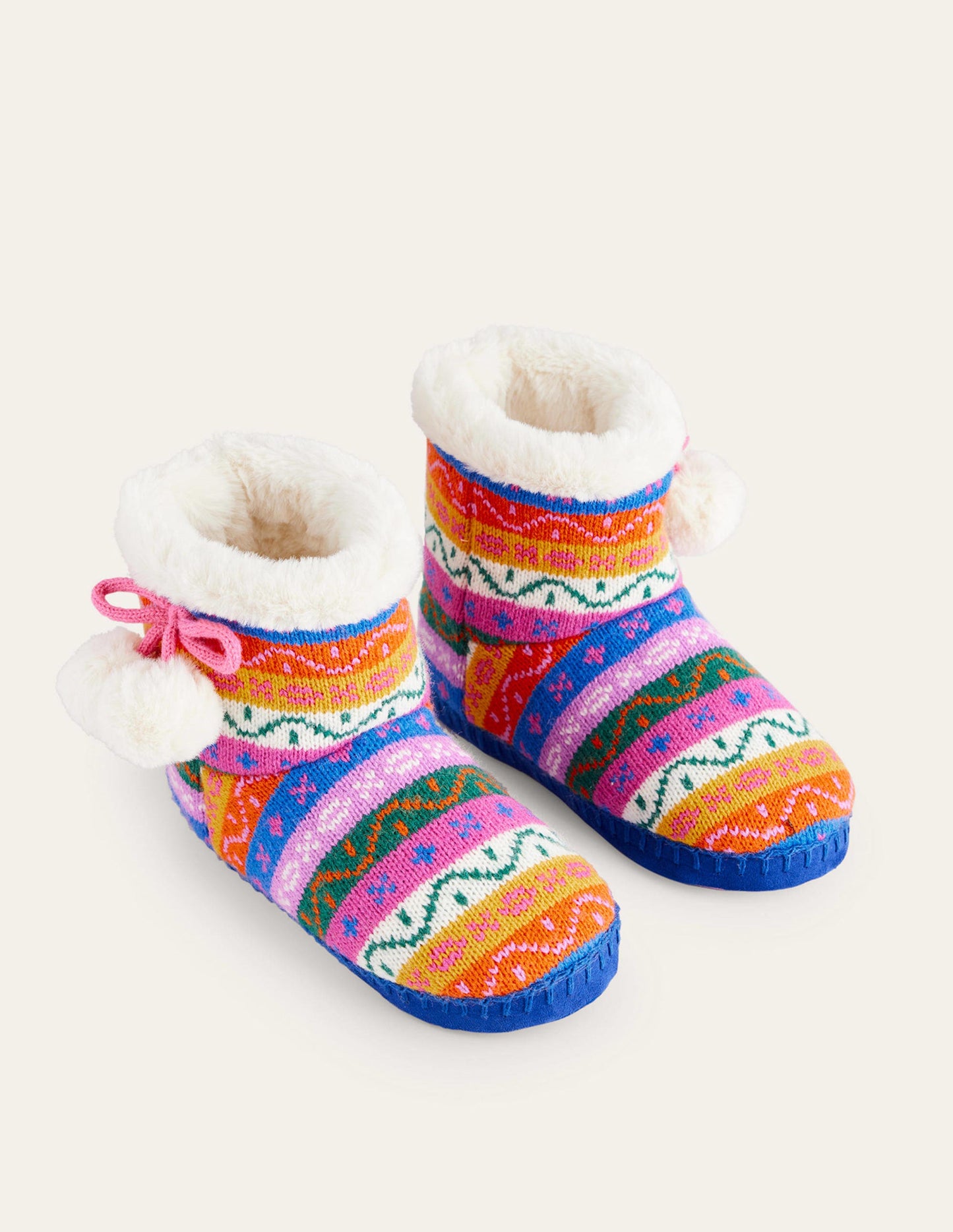 Slipper-Stiefel-Bunt Gestreift