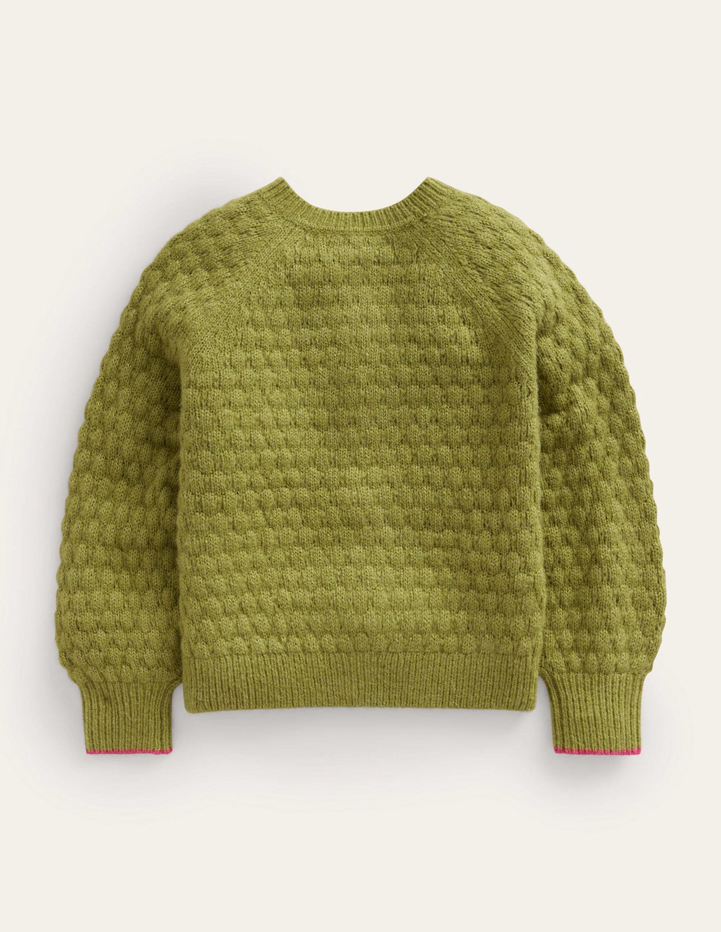 Cardigan en maille noisette-Vert carambole
