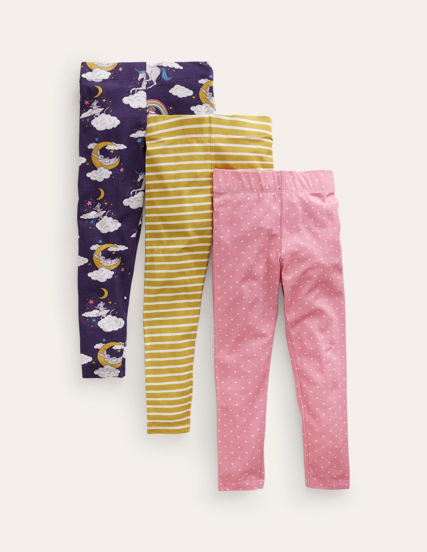 3er-Pack Leggings-Schuluniform-Marineblau Magischer Himmel