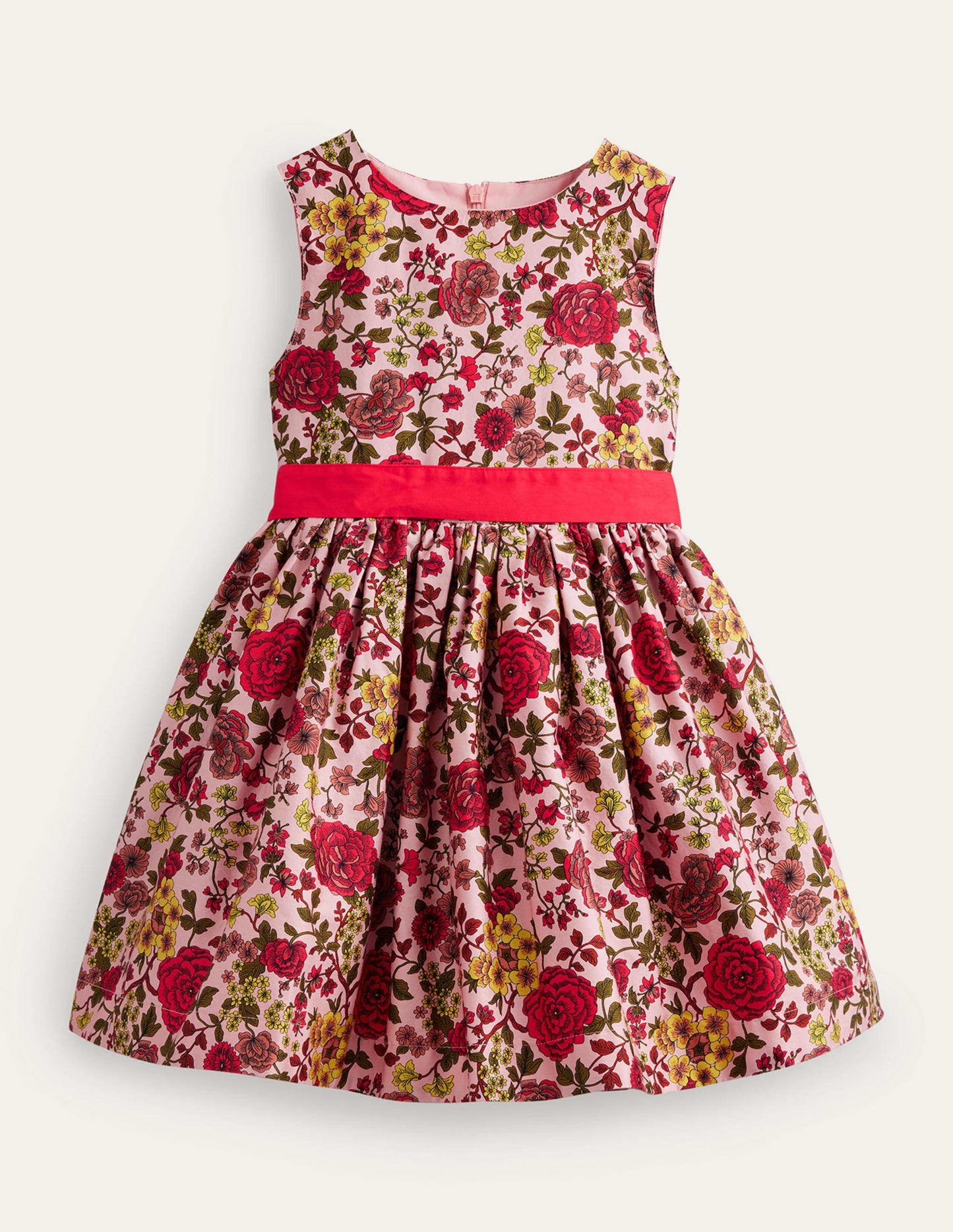 Partykleid aus Satin-Kreiderosa Wildrose