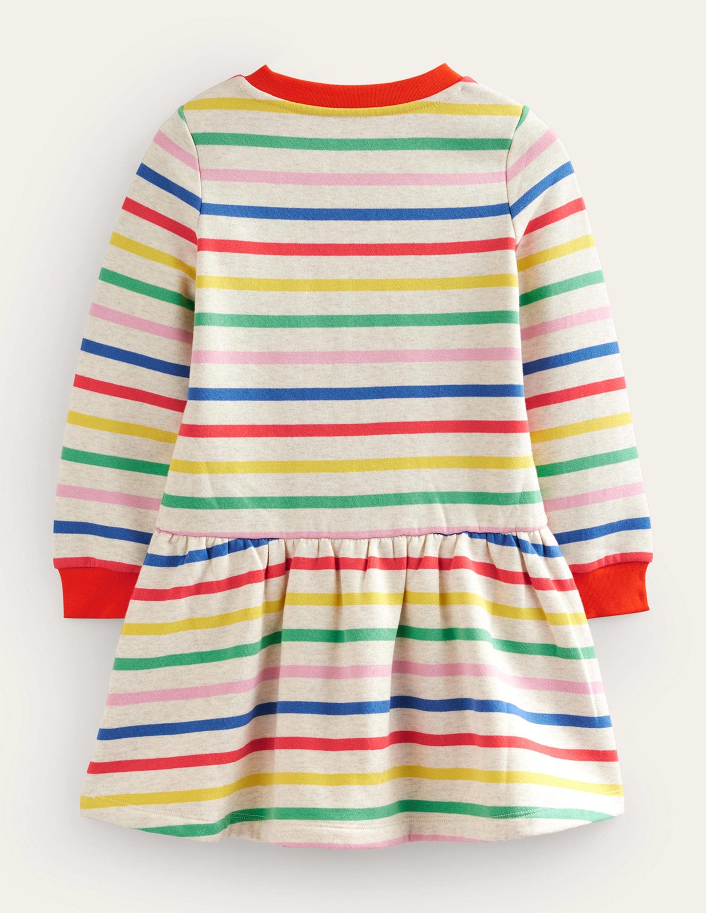 Gemütliches Sweatshirt-Kleid mit Muster-Bunt Gestreift