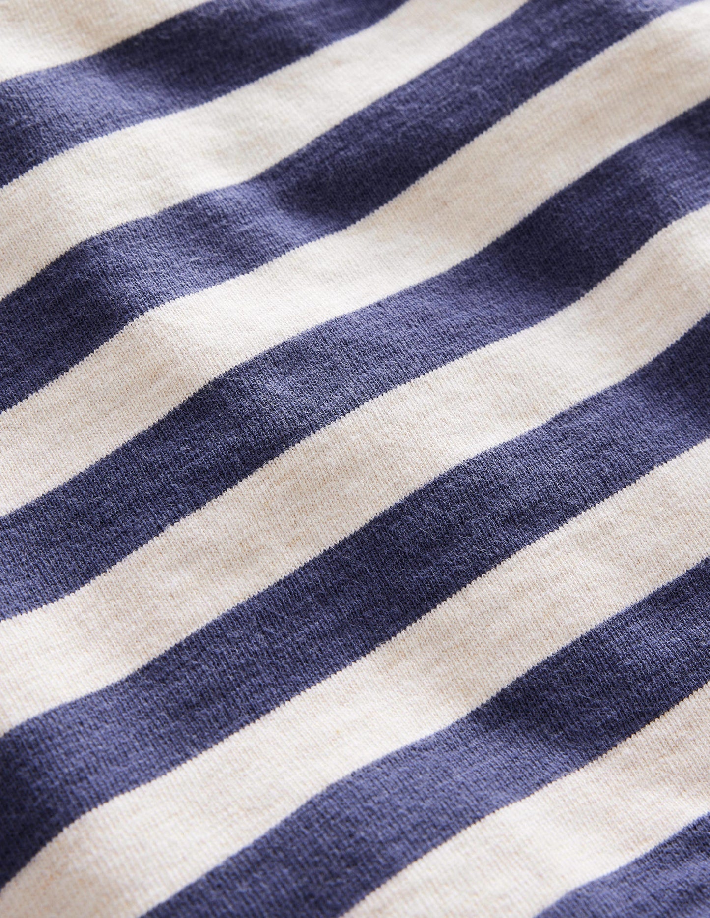 Stripy Sweatshirt-Oatmeal/Navy
