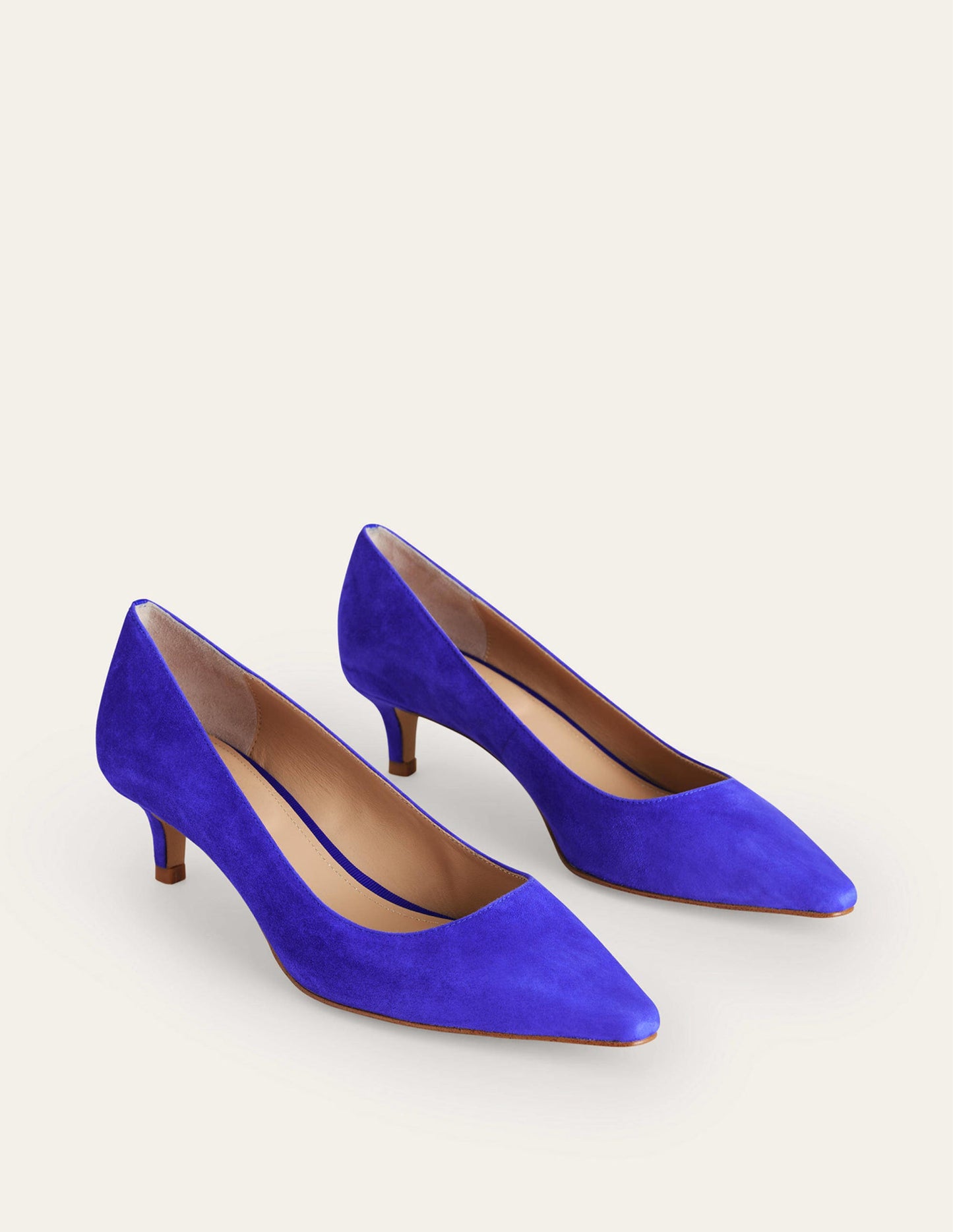 Lara Pumps mit niedrigem Absatz-Lapisblau Veloursleder