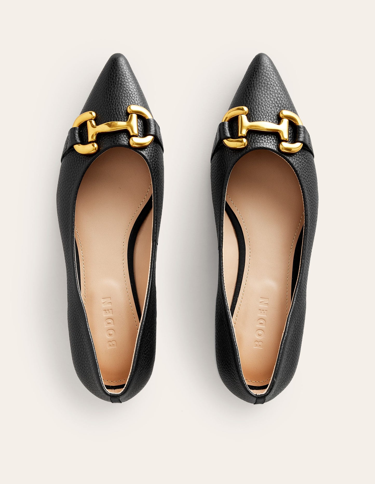 Iris Snaffle Ballet Flat-Black