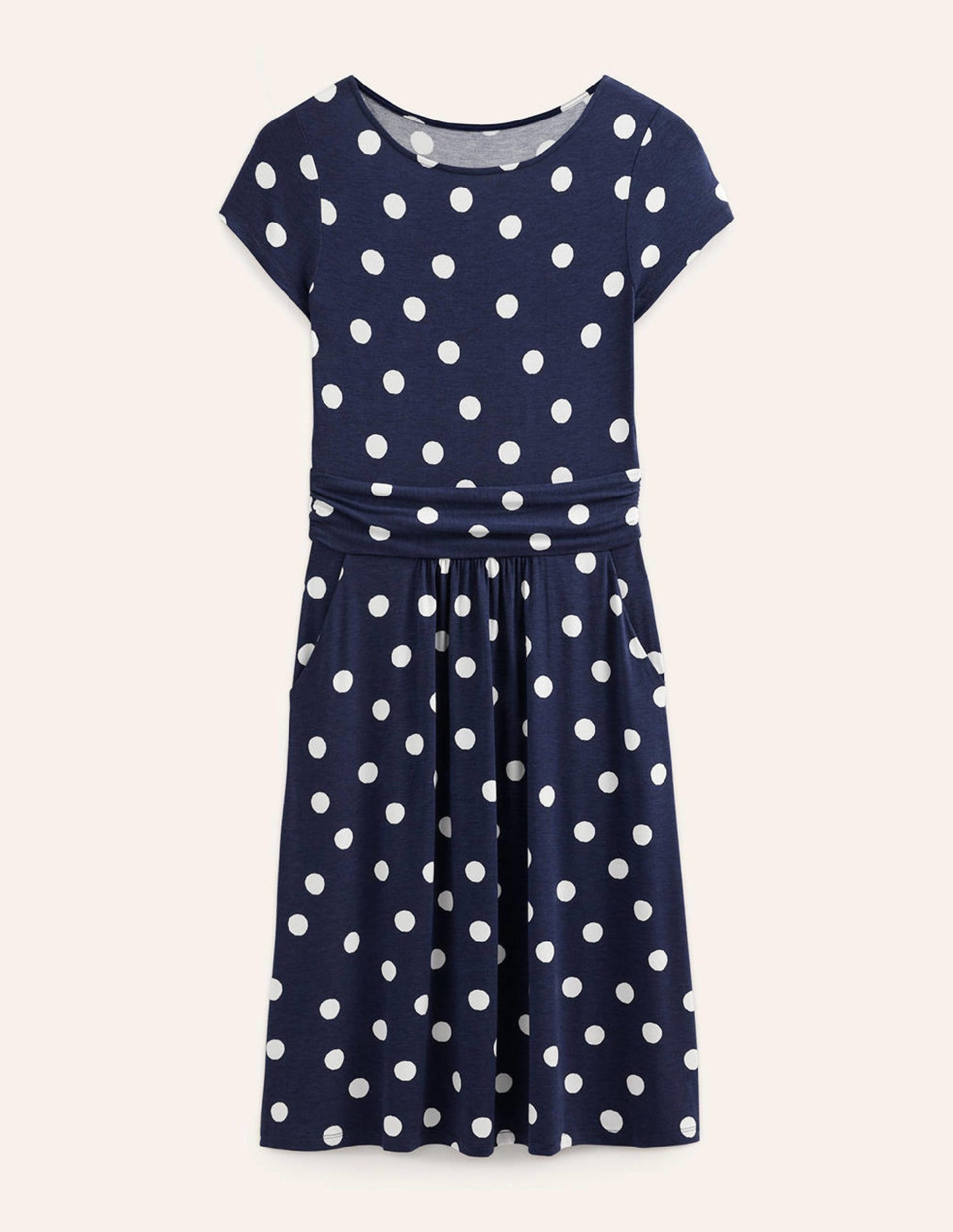 Amelie Jerseykleid-Französisches Marineblau, Farbflecken