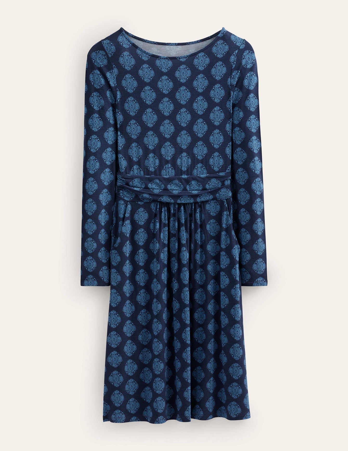 Abigail Jerseykleid-Französisches Marineblau, Mosaik