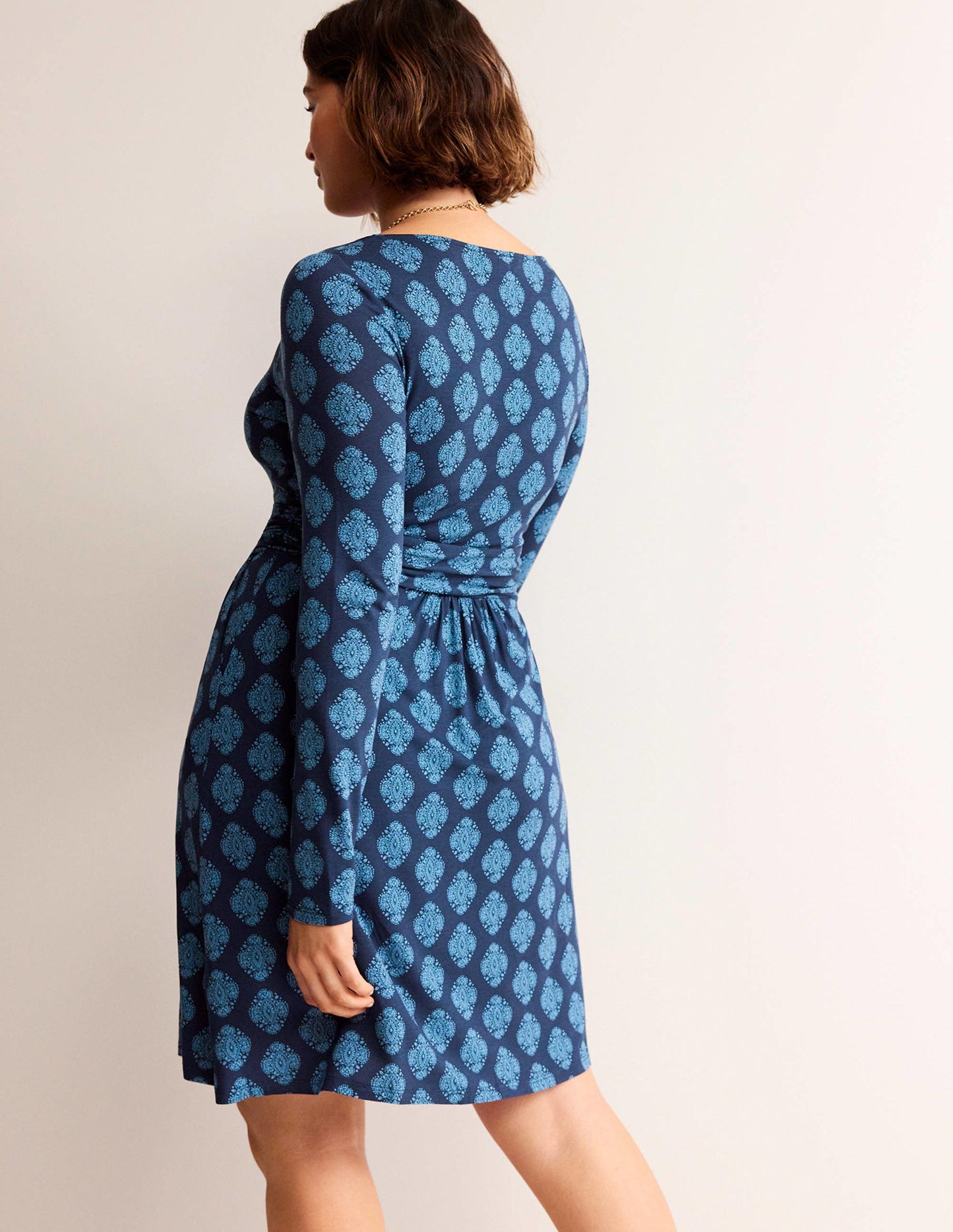 Abigail Jerseykleid-Französisches Marineblau, Mosaik