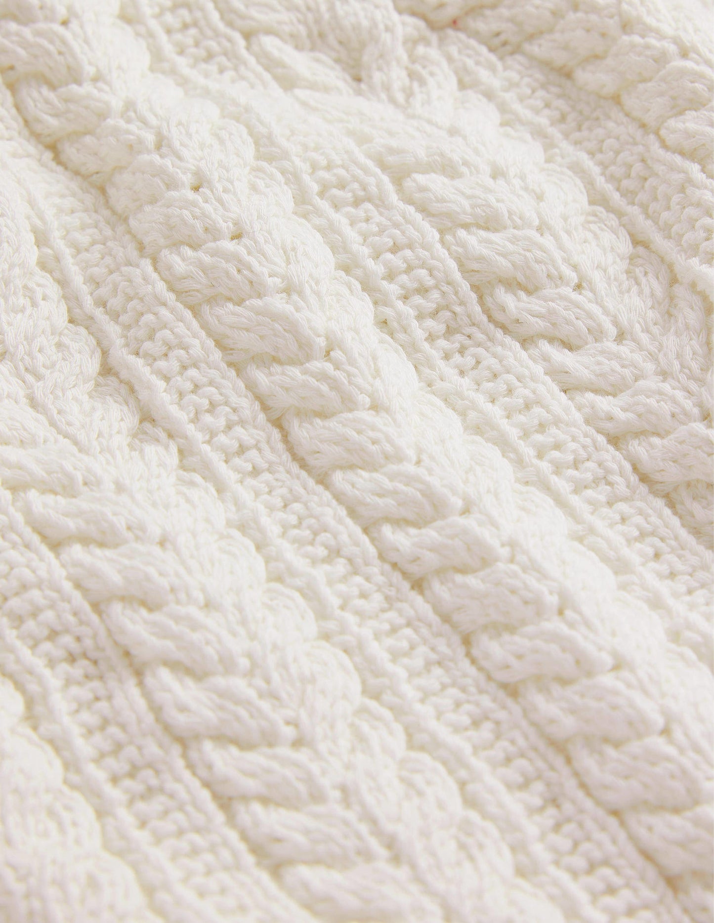 Verkürzte Strickjacke mit Schleife-Warmes Naturweiß