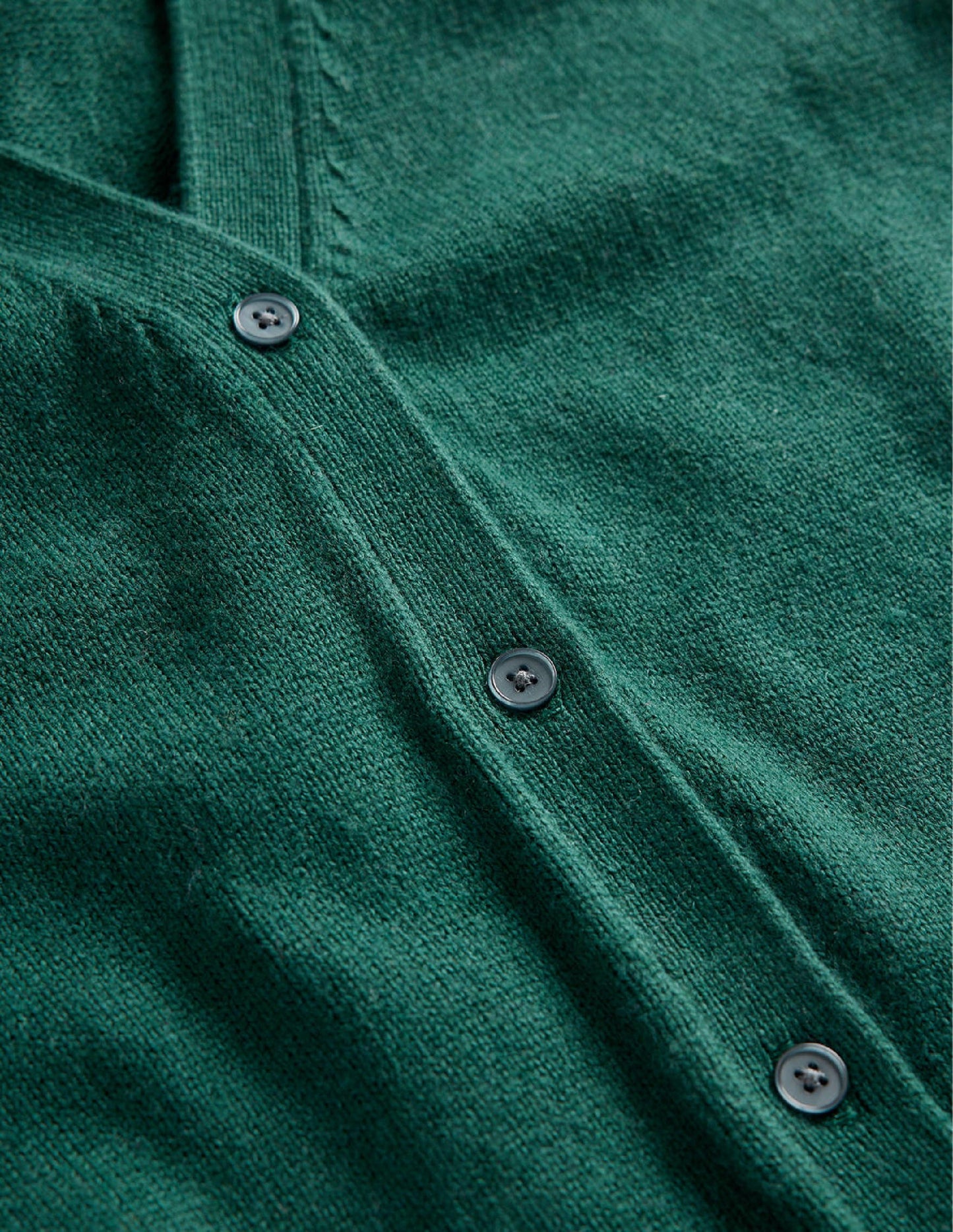 Strickjacke mit Pointelle-Ärmeln-Dunkles Smaragdgrün