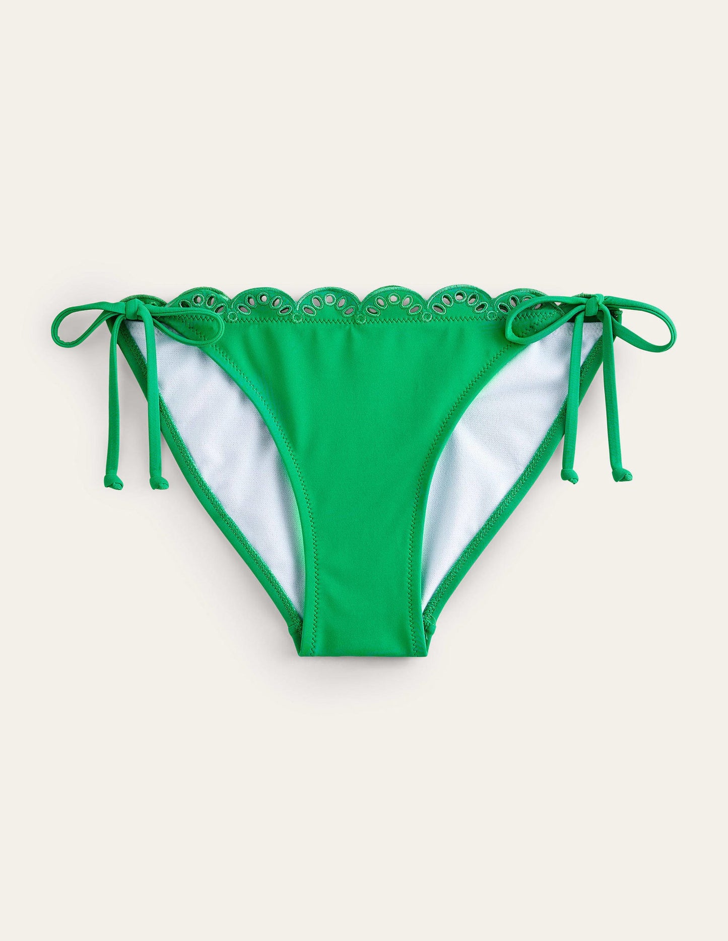 Bikinihöschen mit Lochstickerei-Paprikagrün