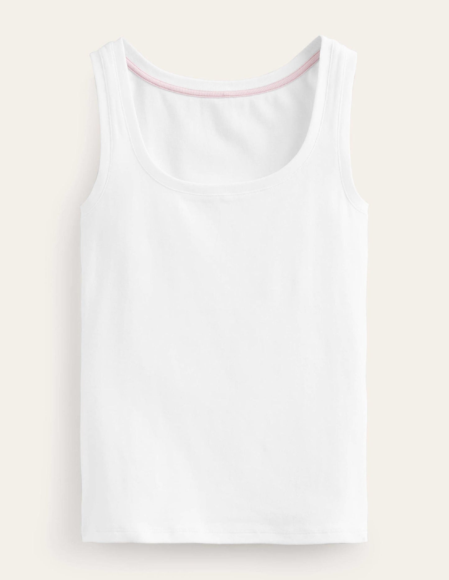 Essential Scoop-Neck Vest-White