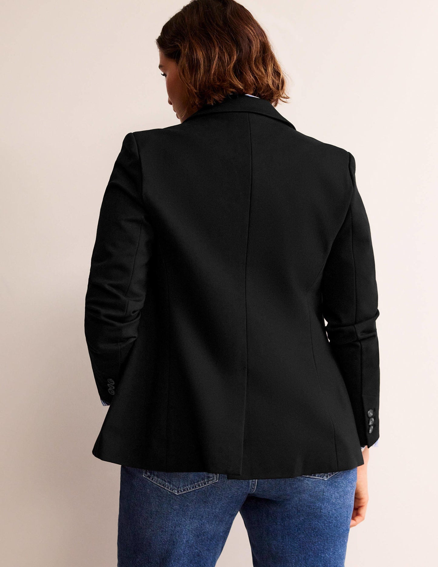 Marylebone Ponte-Blazer-Schwarz