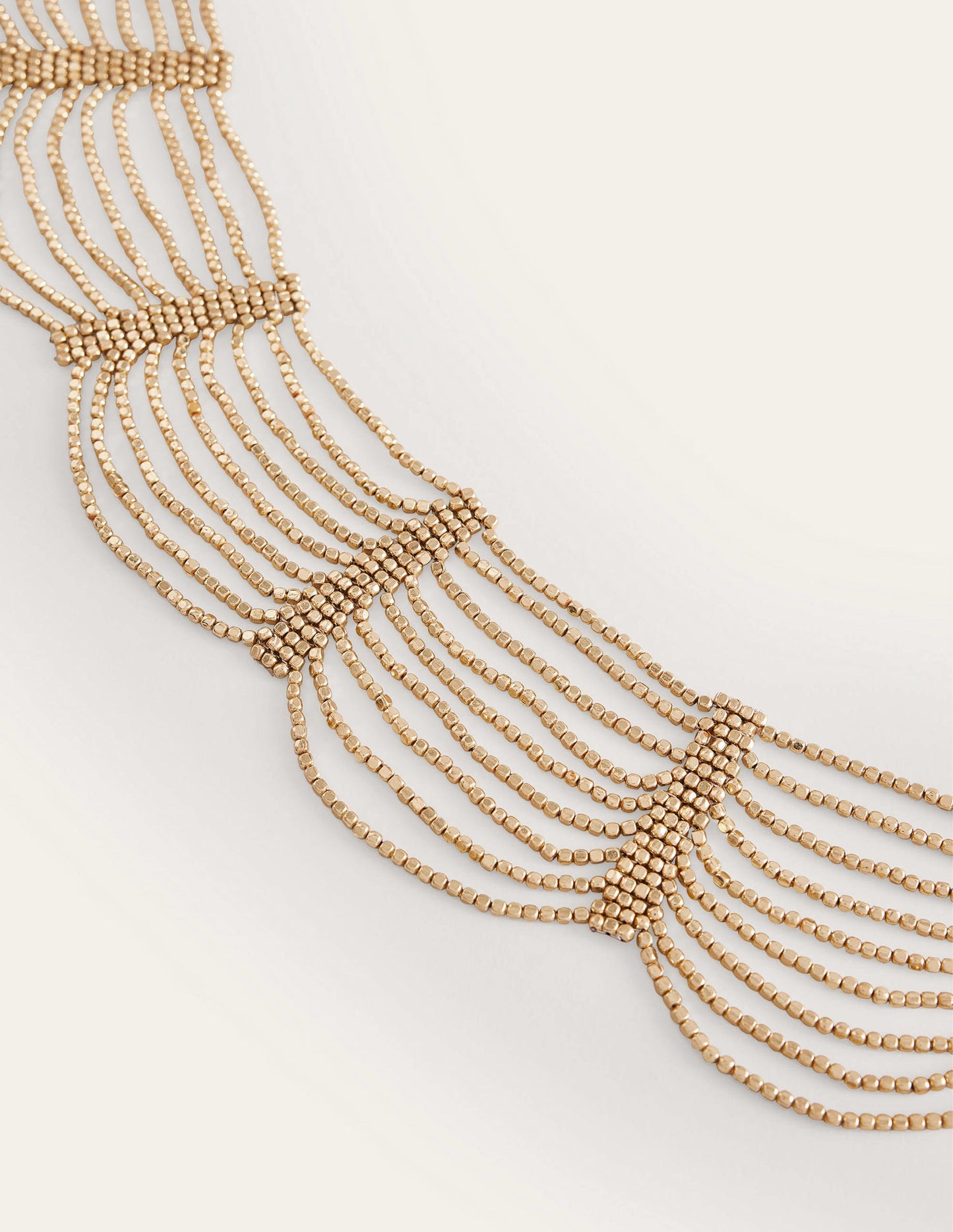 Halskette mit Perlenlagen-Gold