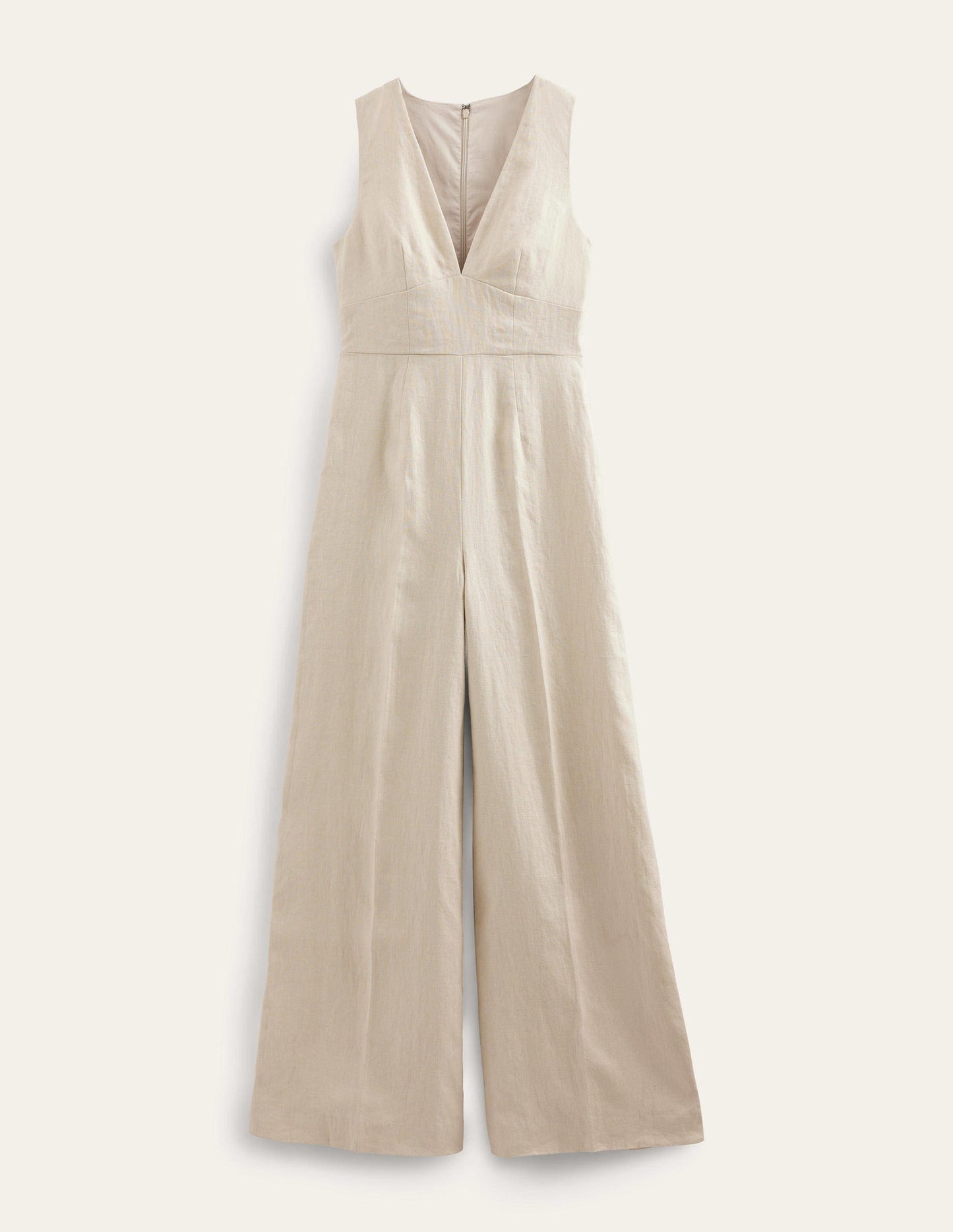 Jumpsuit mit V-Ausschnitt für besondere Anlässe-Kiesgrau