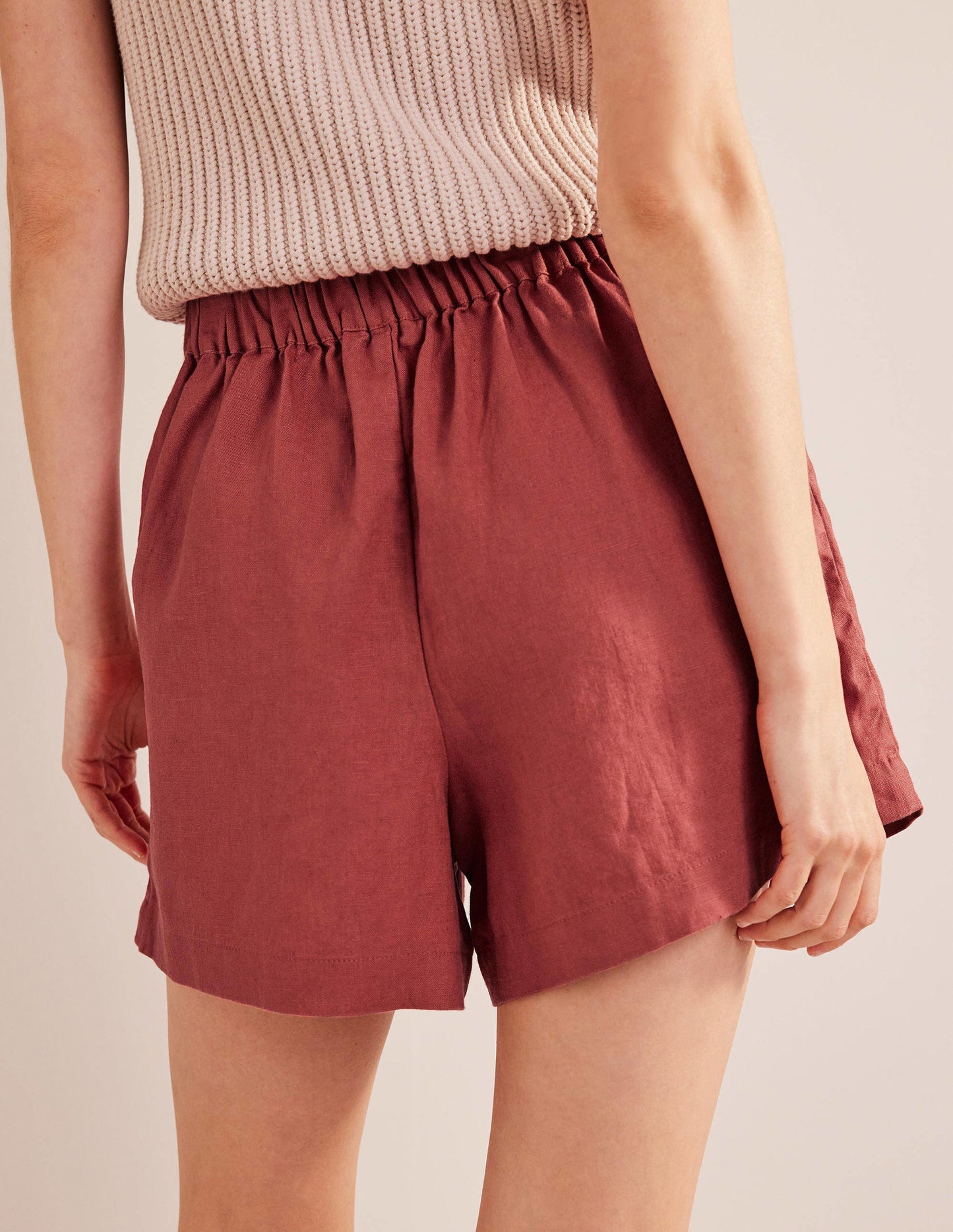 Short en lin à enfiler-Renard