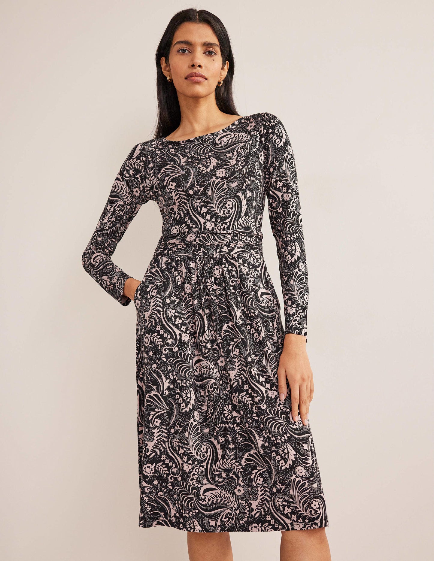 Abigail Jerseykleid-Navy Wachs