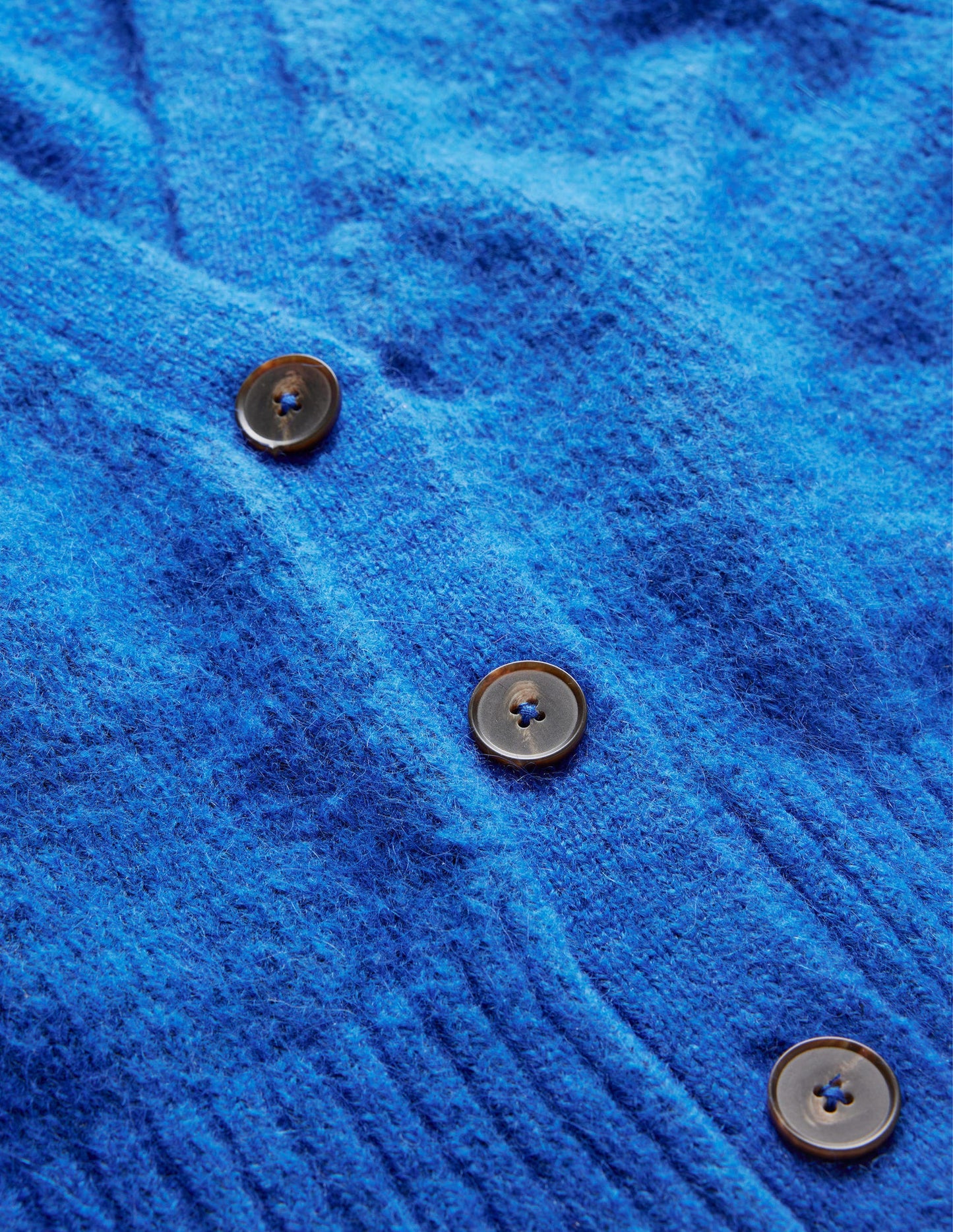 Kurz geschnittener Cardigan mit V-Ausschnitt-Gipfelblau