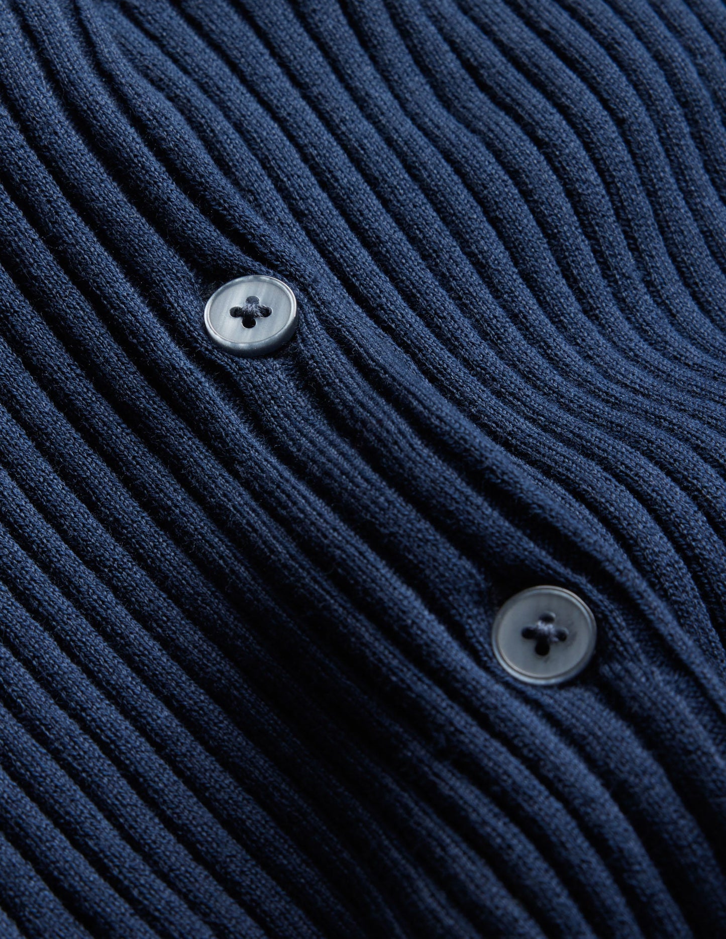 Cardigan mit Rippstrickdetail-Marineblau