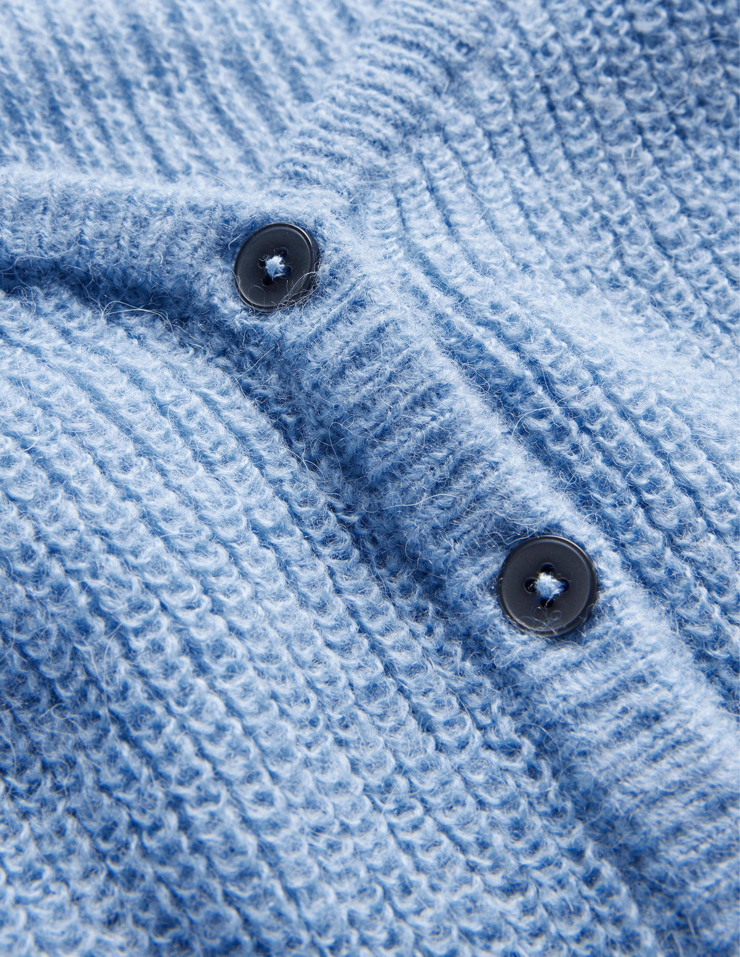 Flauschiger Cardigan mit kurzem Schnitt-Flachsblau