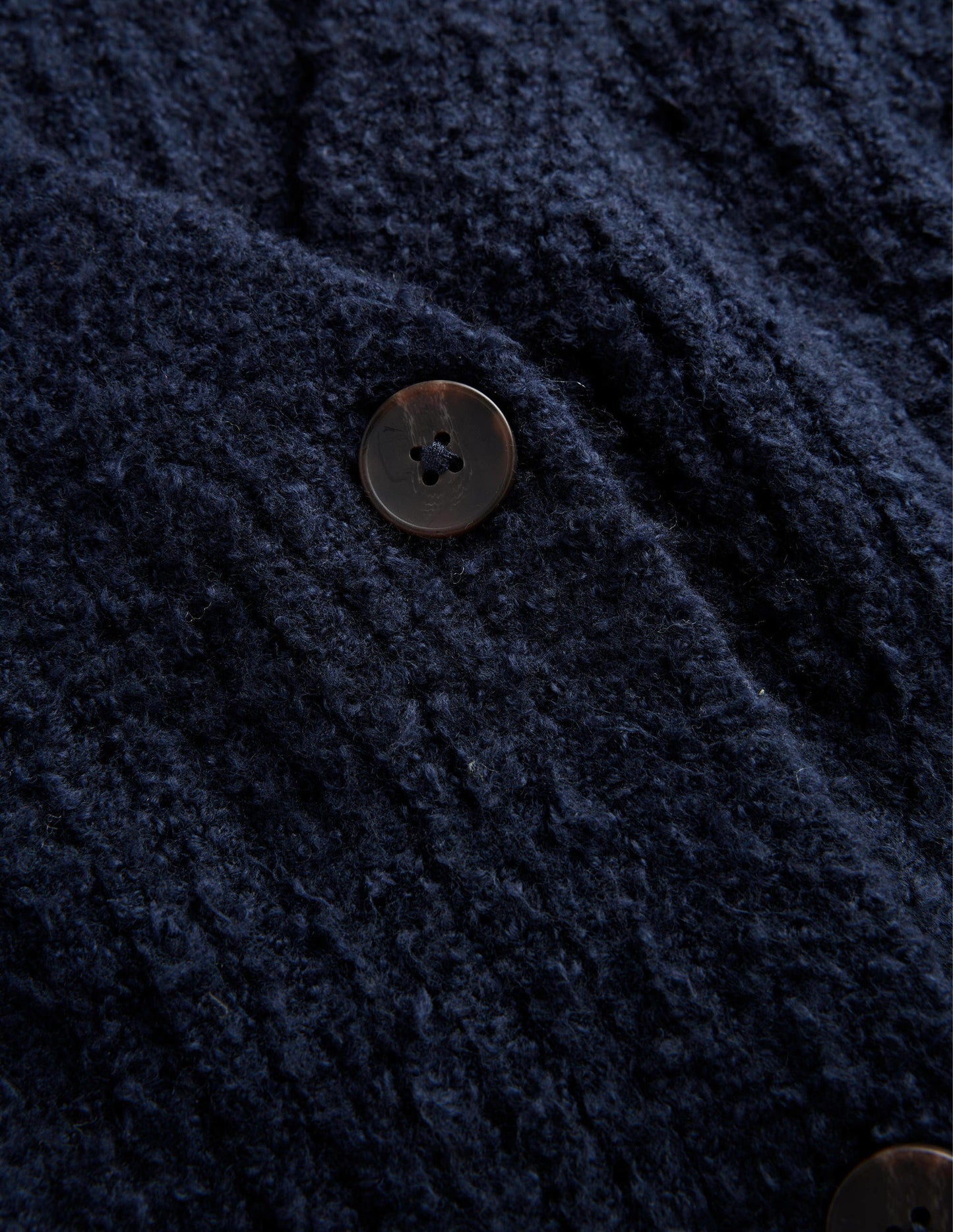Ripp-Cardigan mit Streifen-Strickmuster-Marineblau
