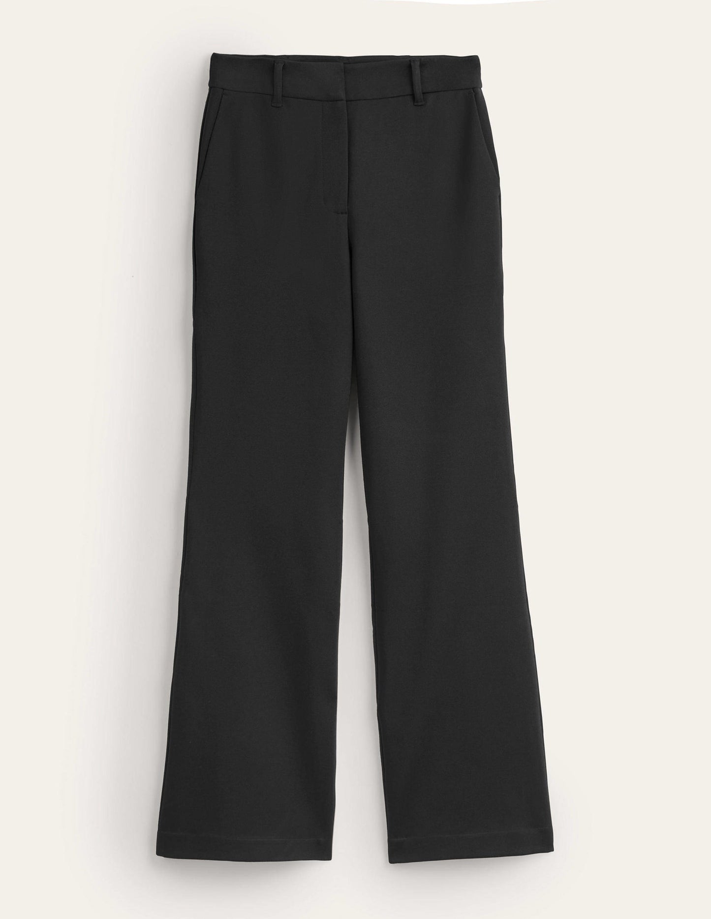 Ausgestellte Ponte-Hose-Schwarz