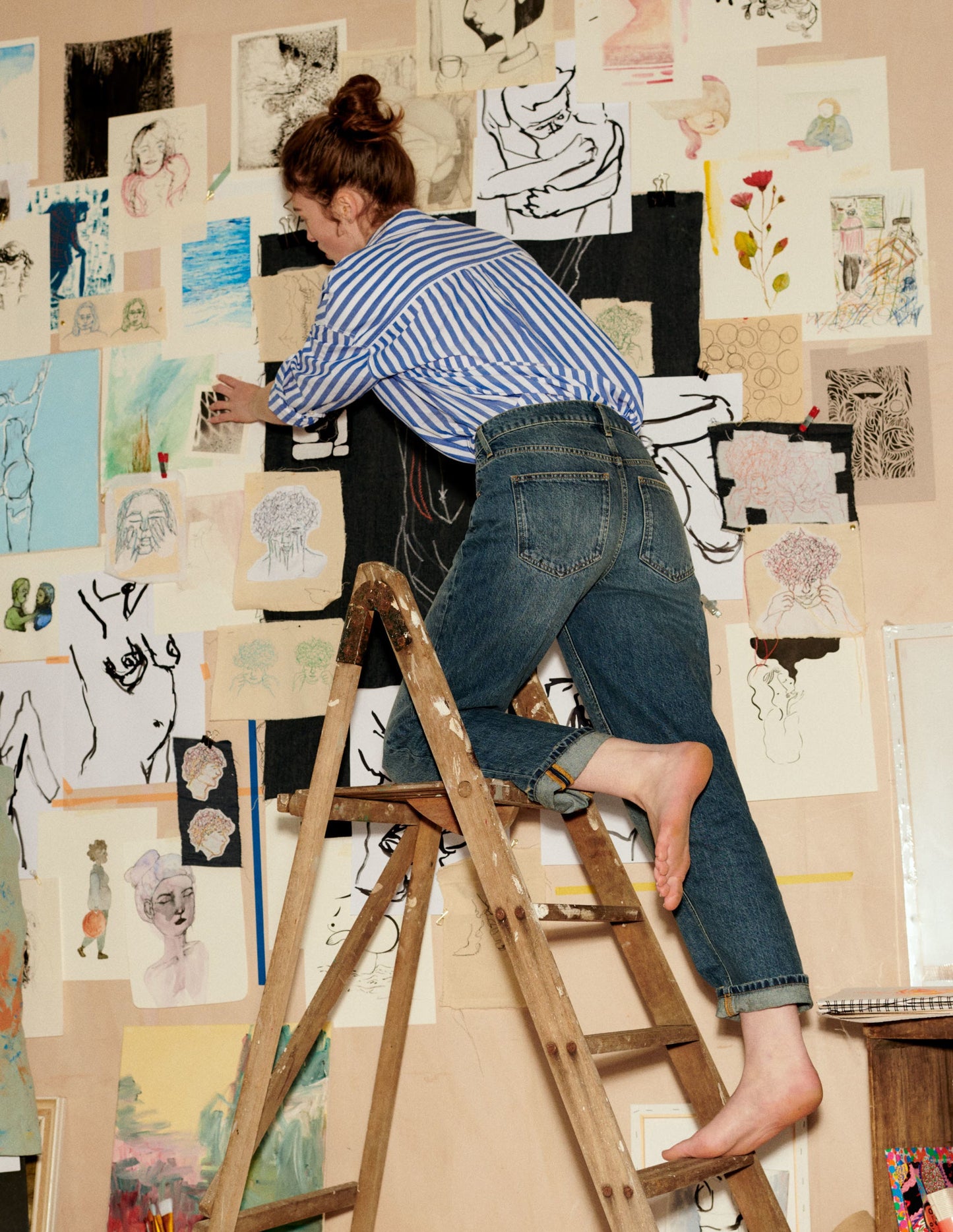 High Rise '90s Tapered Jeans-Mid Vintage