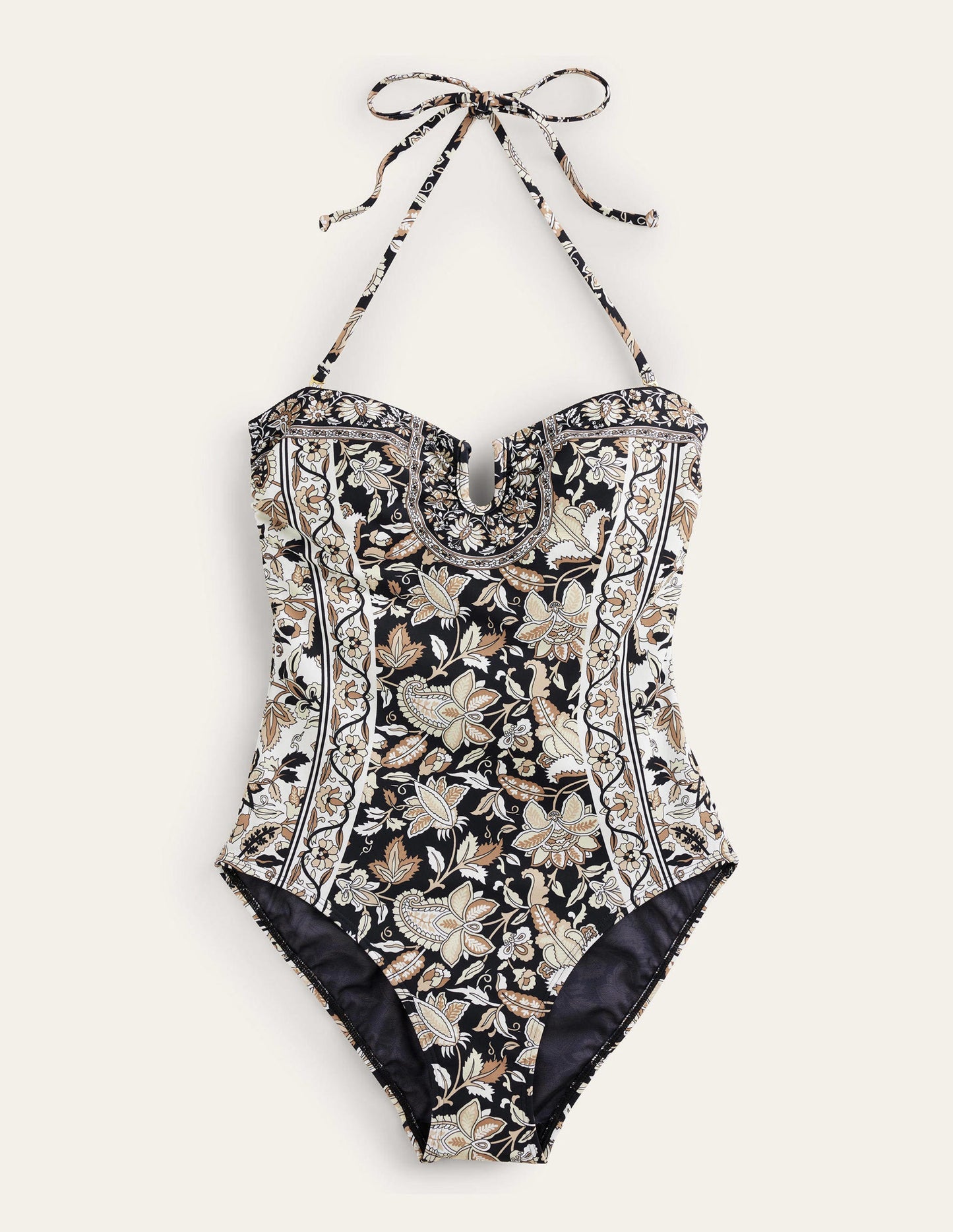 U bar Swimsuit-Nero, Paisley Vine