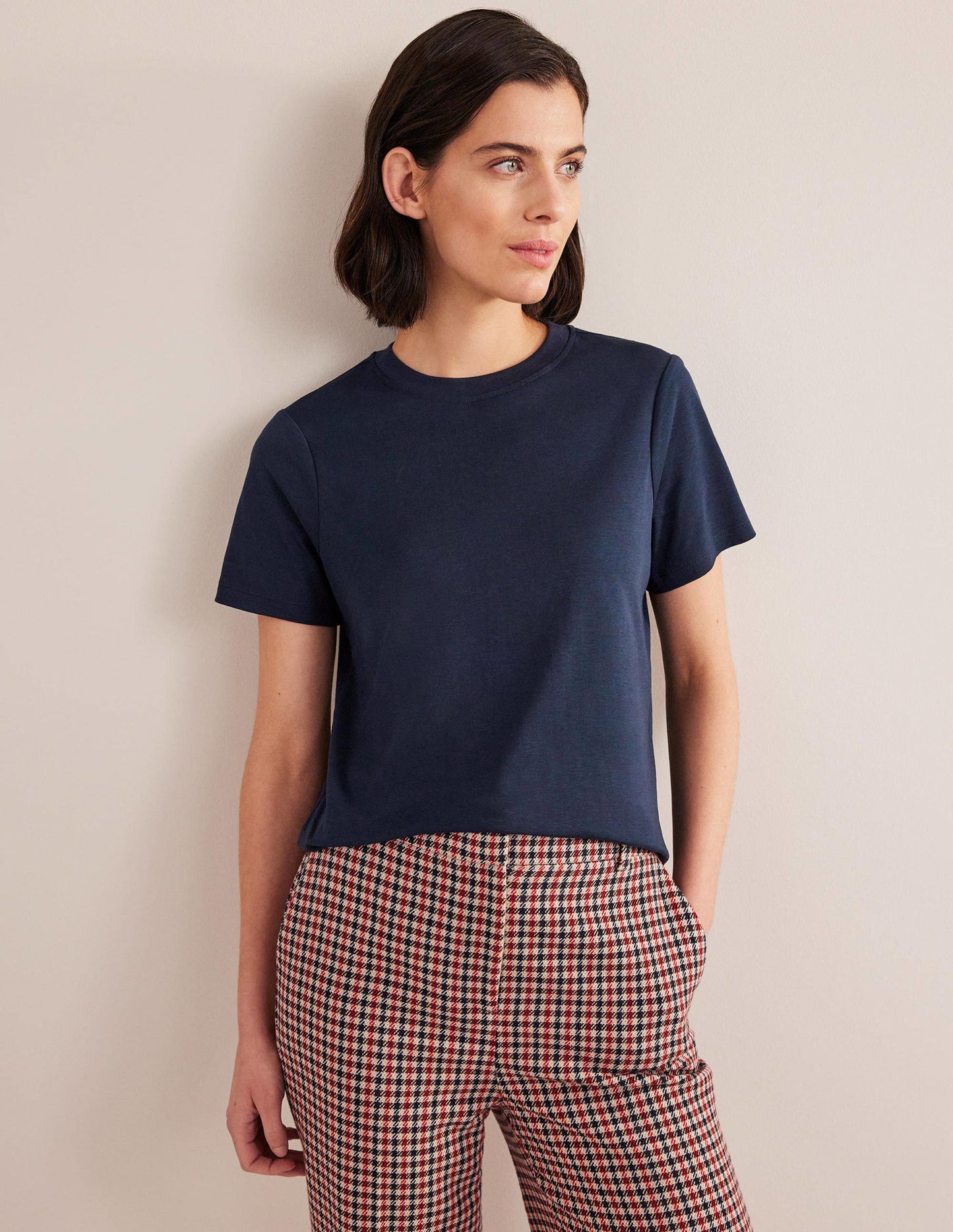 Perfect Cotton T-Shirt-Navy