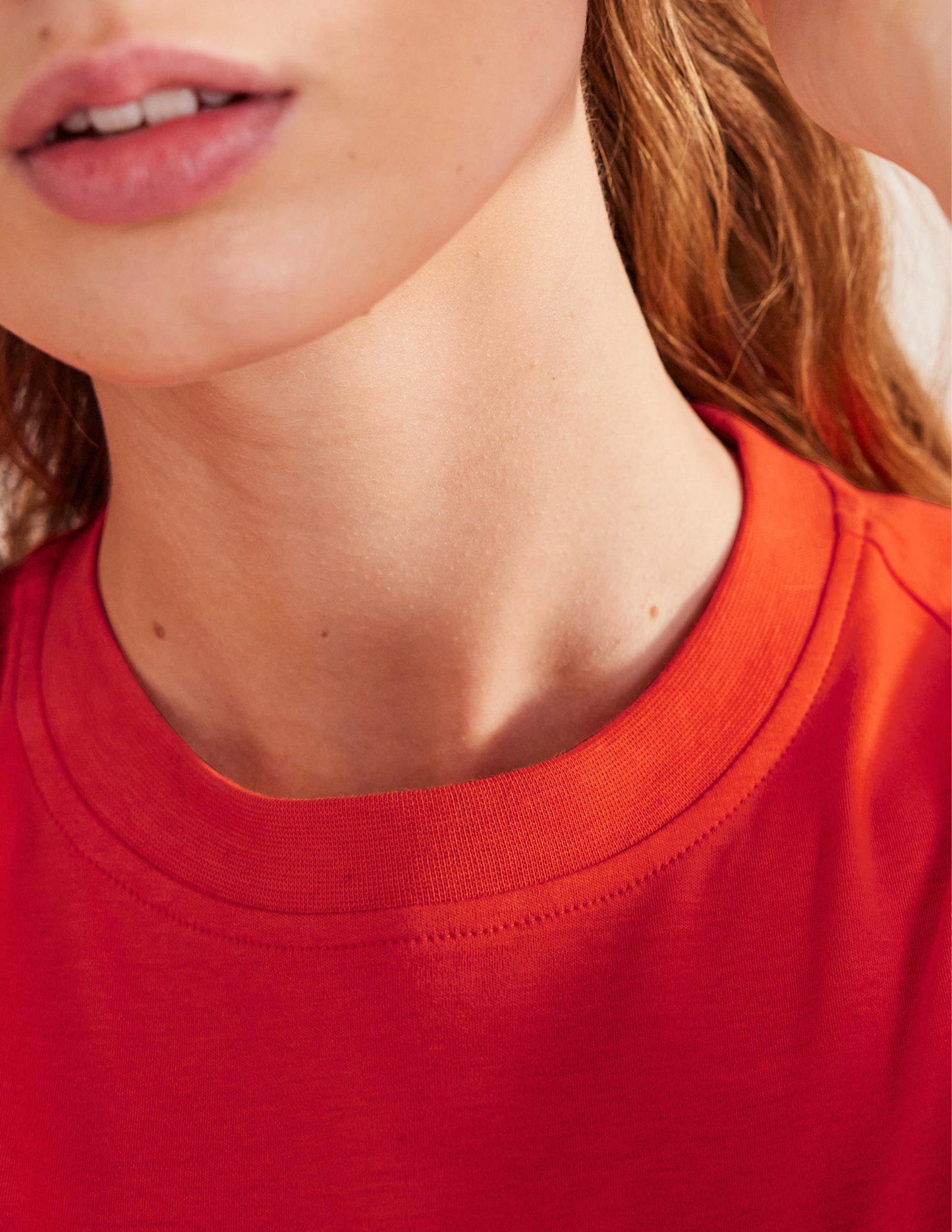 Perfect Cotton T-Shirt-Strawberry Tart