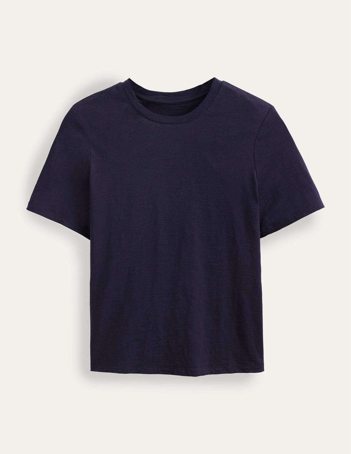 Cotton Crew Neck T-Shirt-Navy